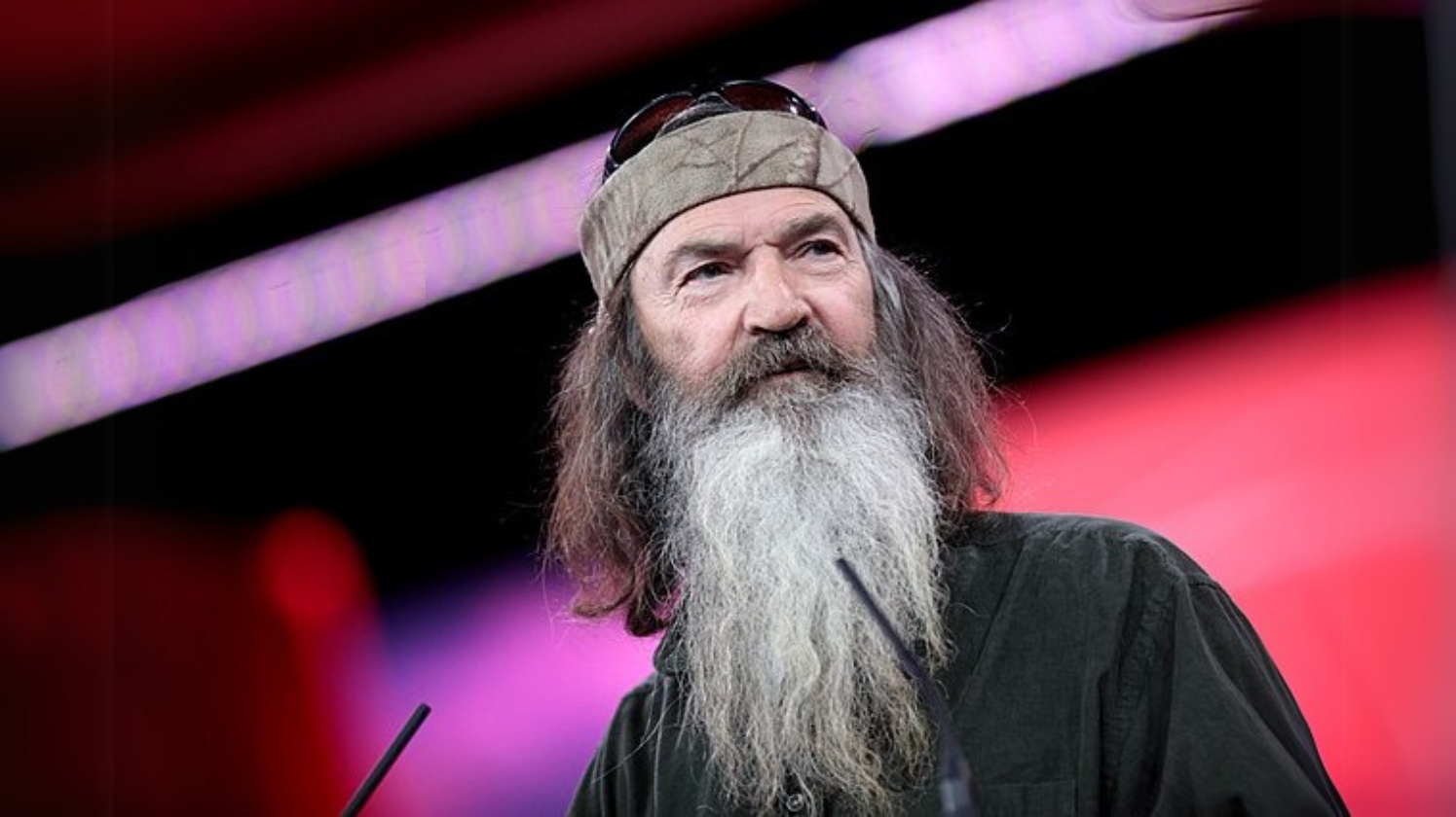 Phil Robertson speaking at public event about faith, family, and traditional American values