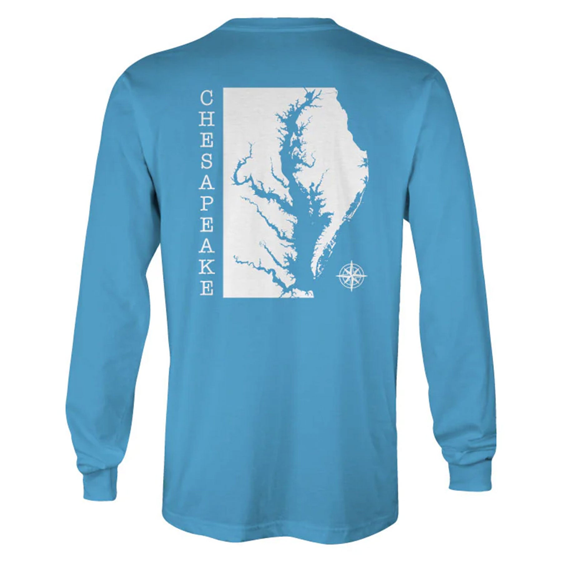 Carolina Blue Chesapeake Bay – National Treasure Fishing Sun Shirt, Sun Protection back
