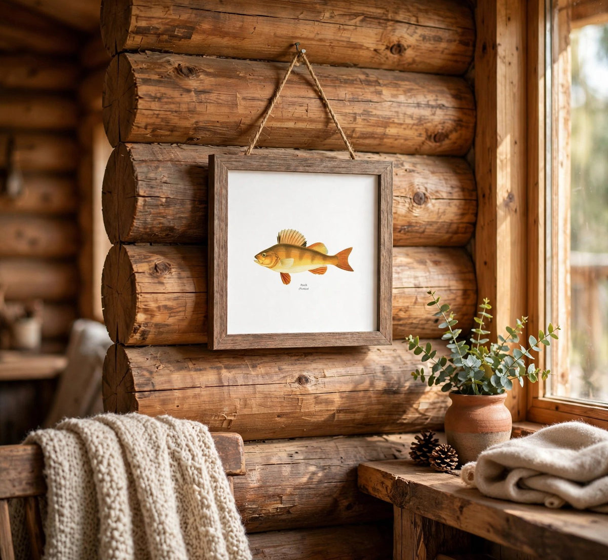 Yellow Perch Freshwater Fisherman Naturalist Print