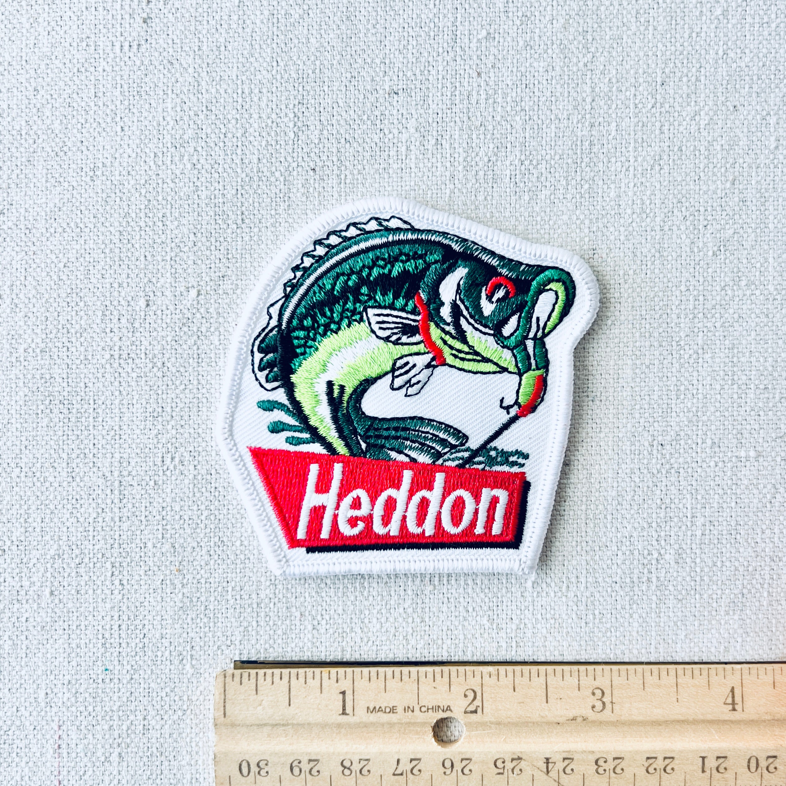 Vintage Heddon Fishing Patch Bass