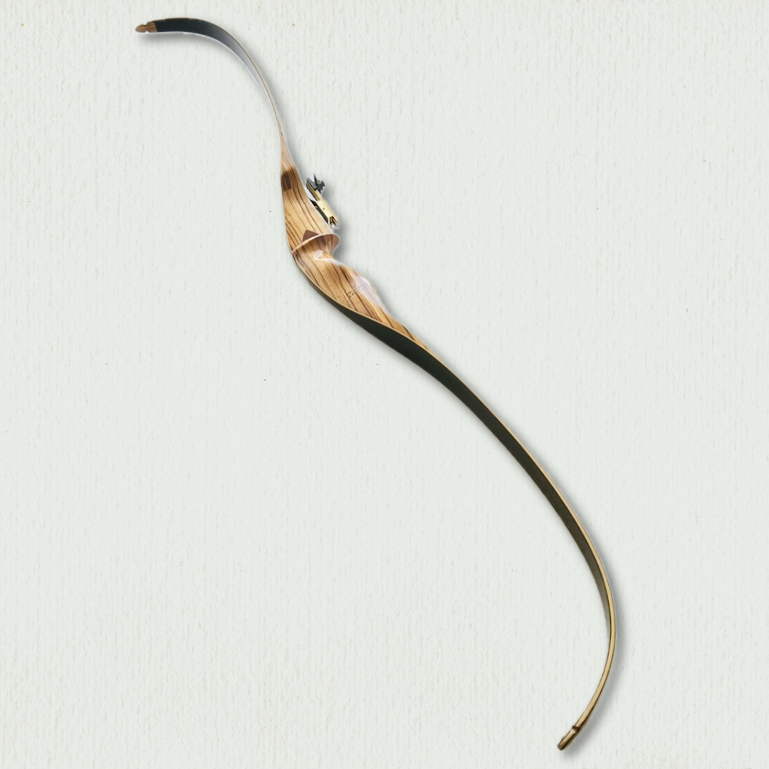 Full view of Vintage Ben Pearson 709 Hunter Recurve Bow with brass sight