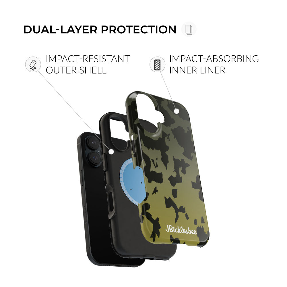 dual-layer protection American Crappie Pattern MagSafe iPhone Case