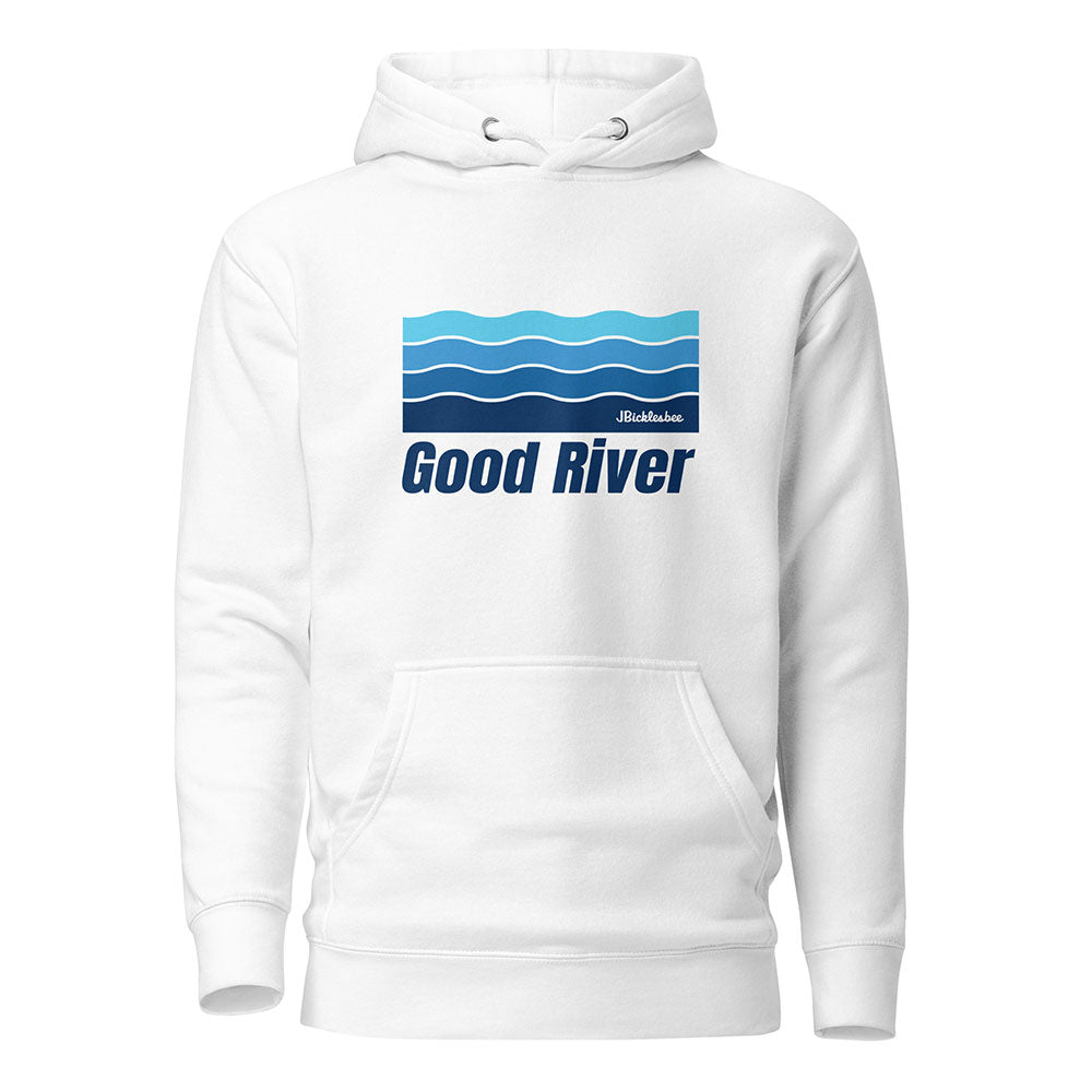 Good River Fishing Hoodie white