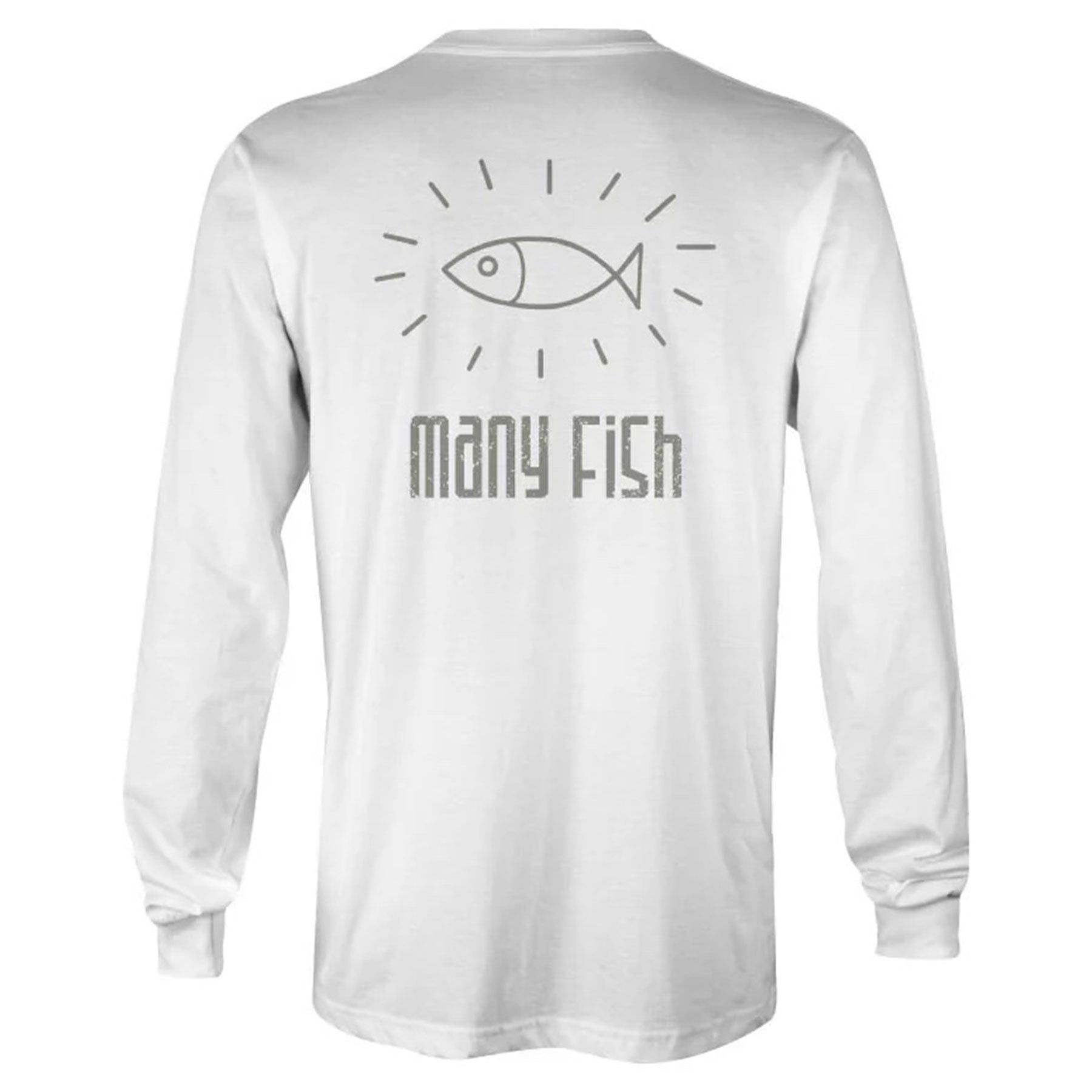 "Many Fish" Native American Symbol Fishing Sun Shirt, Sun Protection back