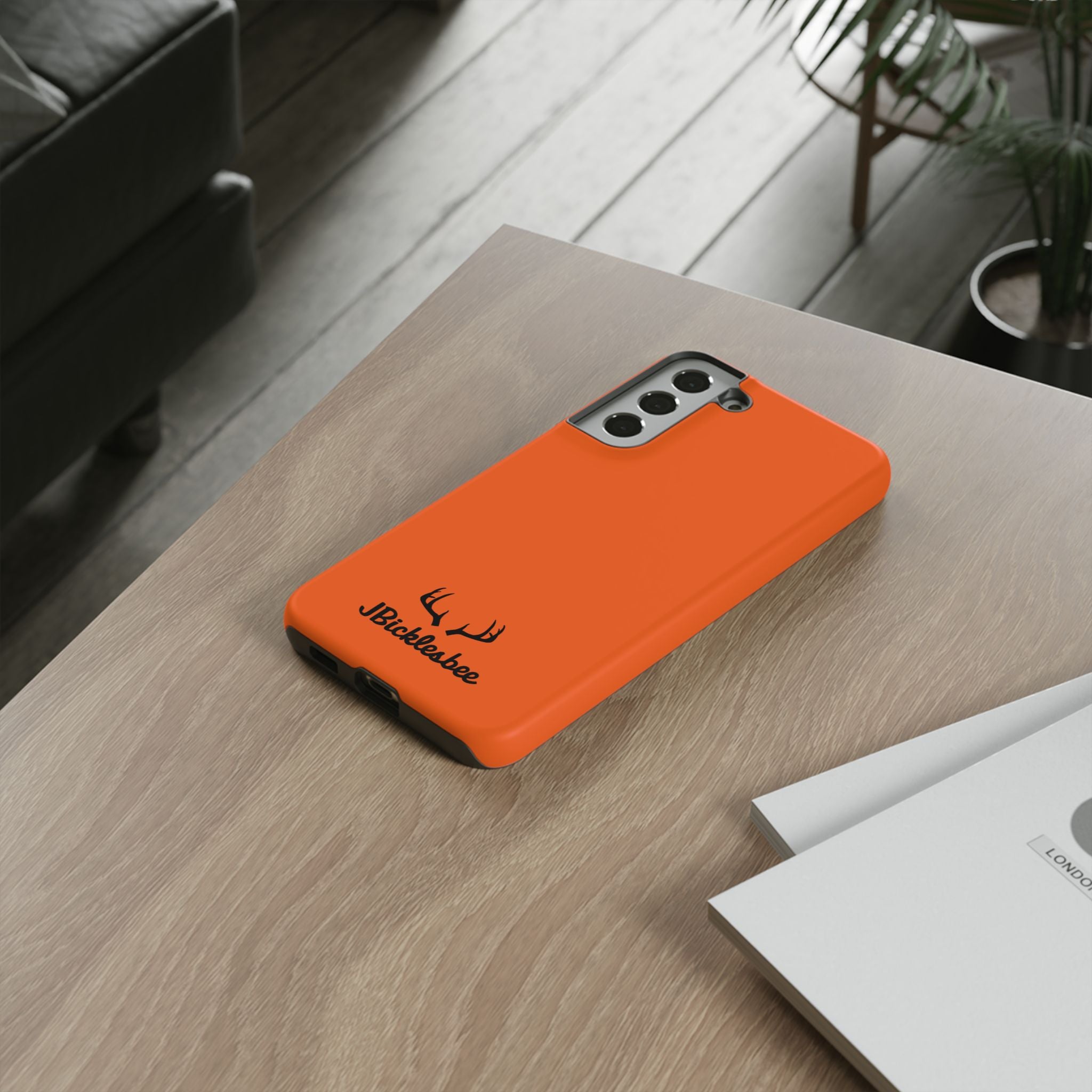 matte blaze orange hunters samsung phone case