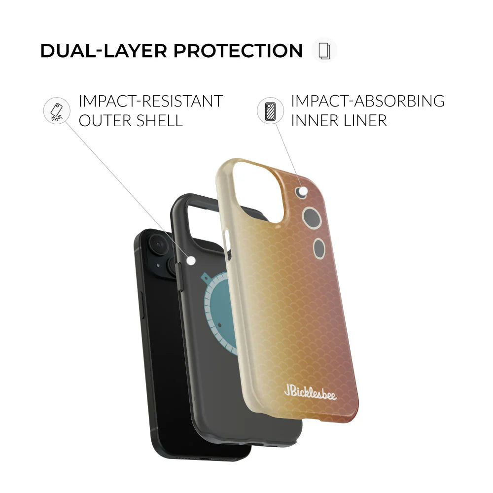 dual-layer protection Redfish Pattern MagSafe iPhone Case