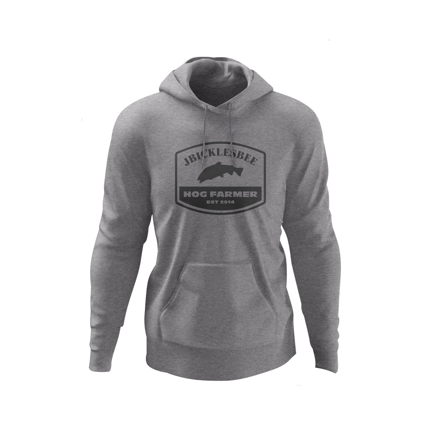 Retro Hog Farmer Trout Fishing Hoodie