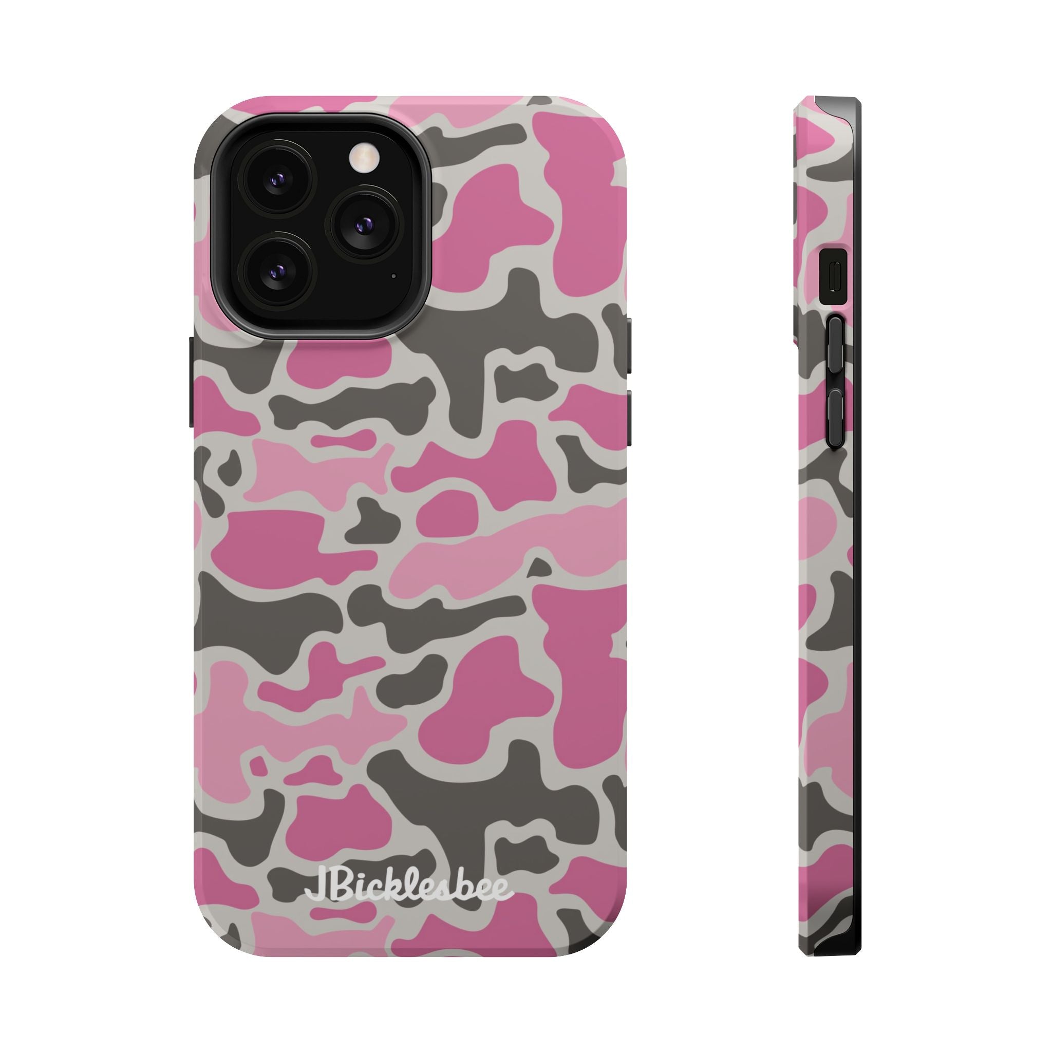 Pink Retro Duck Camo MagSafe iPhone Case
