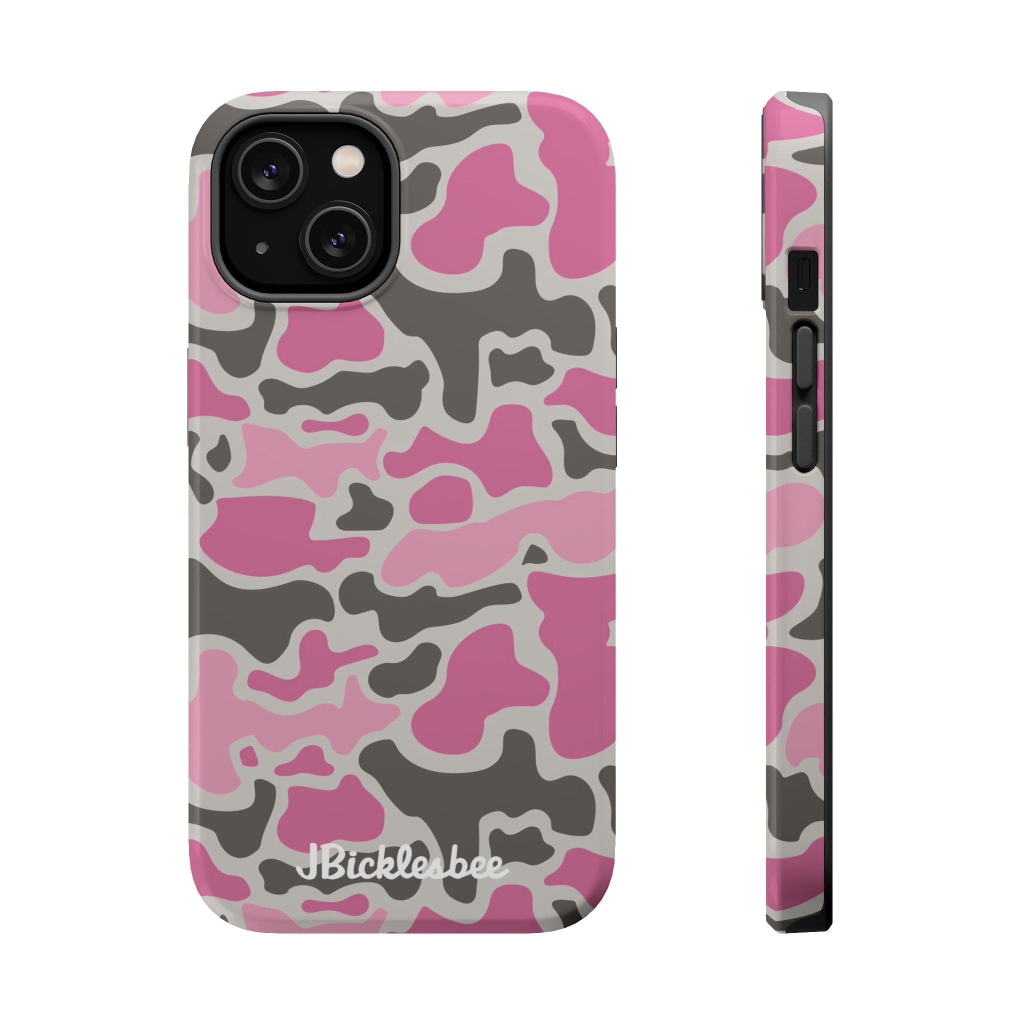 Pink Retro Duck Camo MagSafe iPhone Case