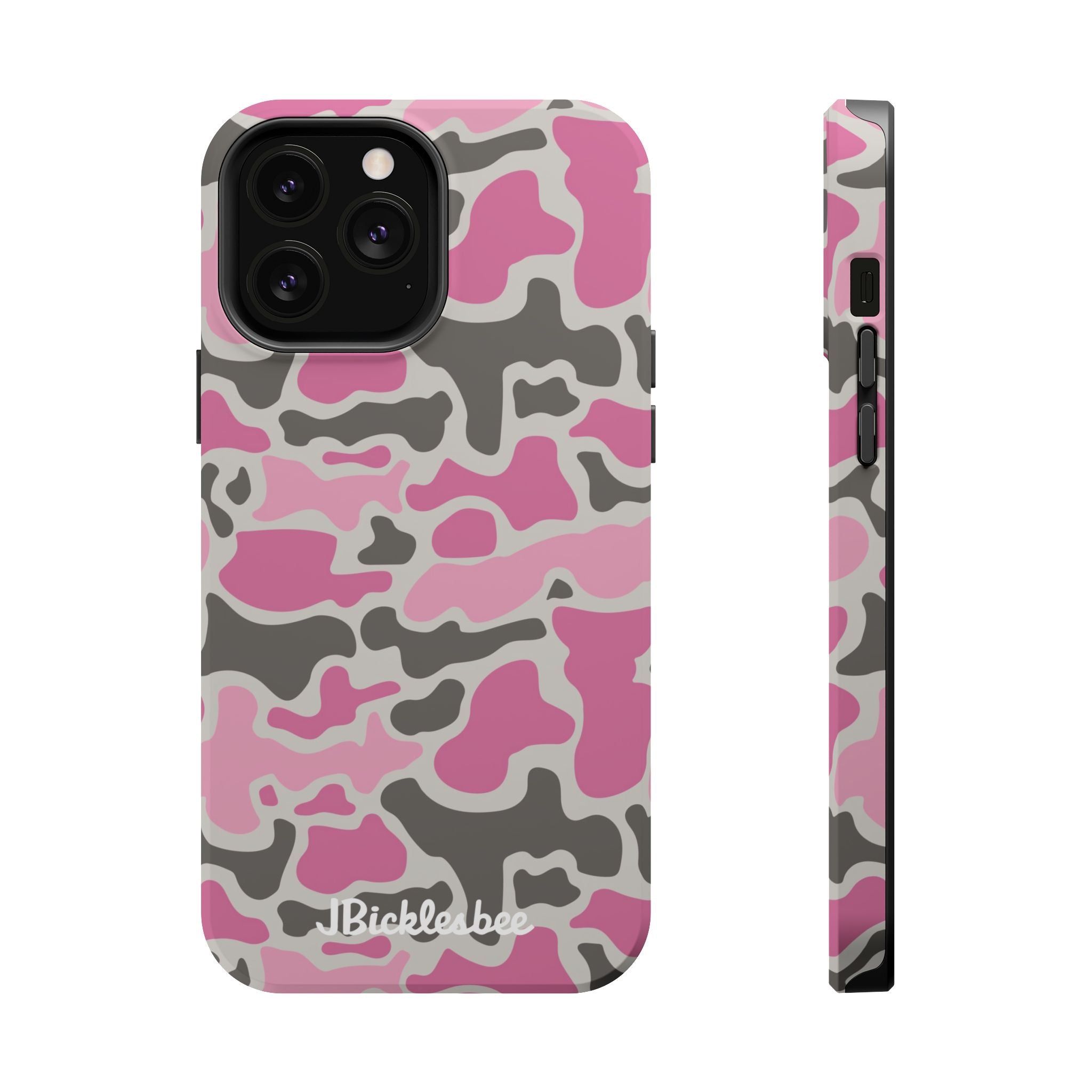 Pink Retro Duck Camo MagSafe iPhone Case