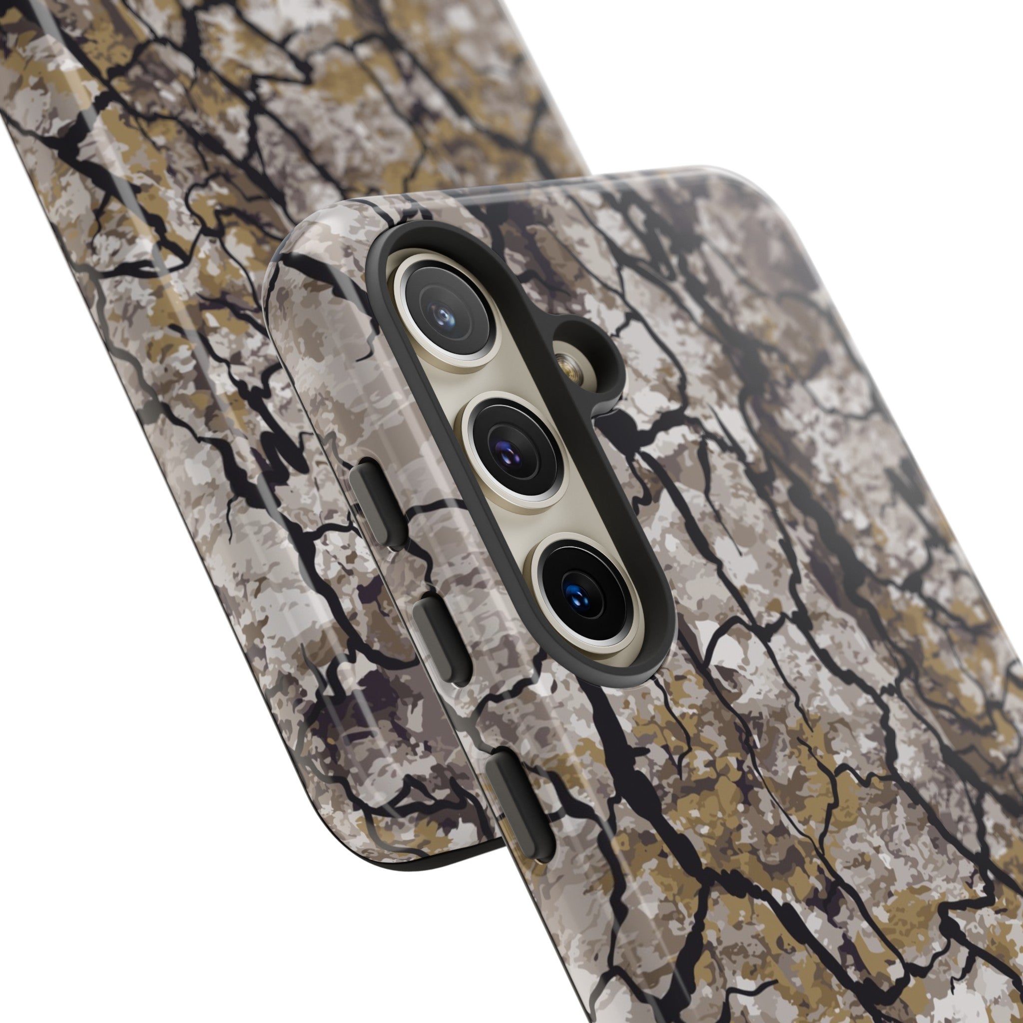 close up on camera protection alpha bark camo samung tough case