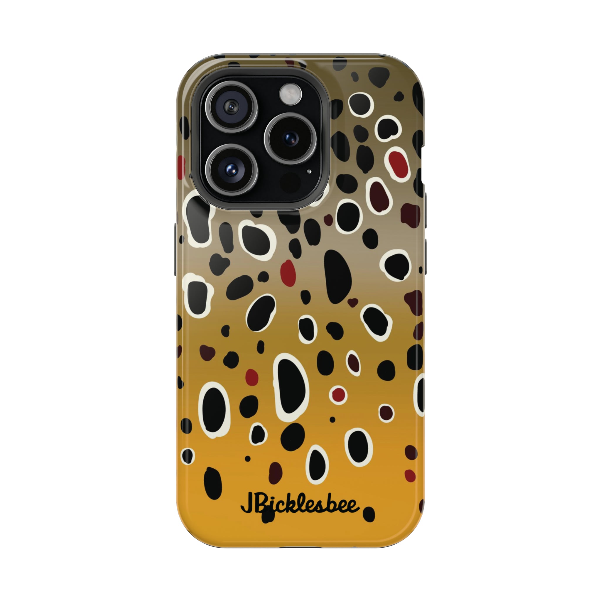 Brown Trout Pattern MagSafe iPhone Case
