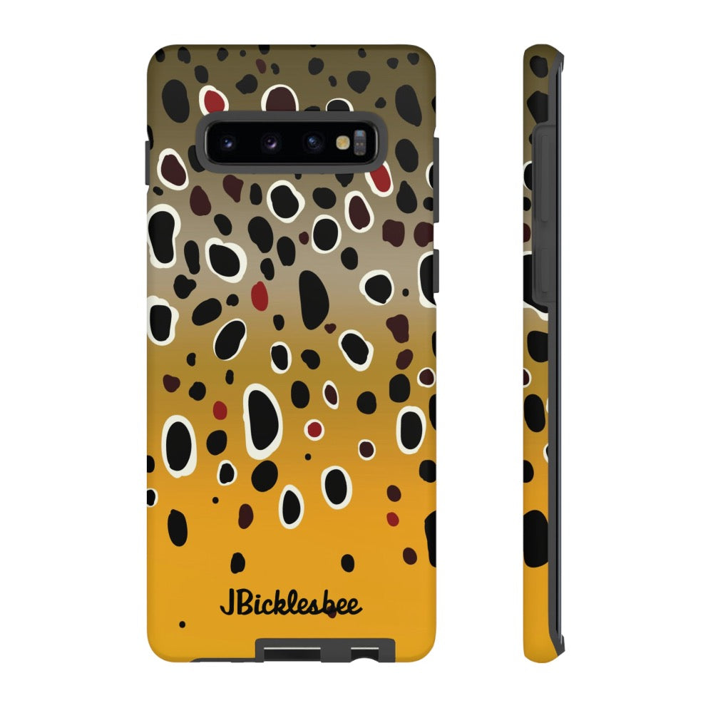 Samsung Galaxy brown trout pattern phone case