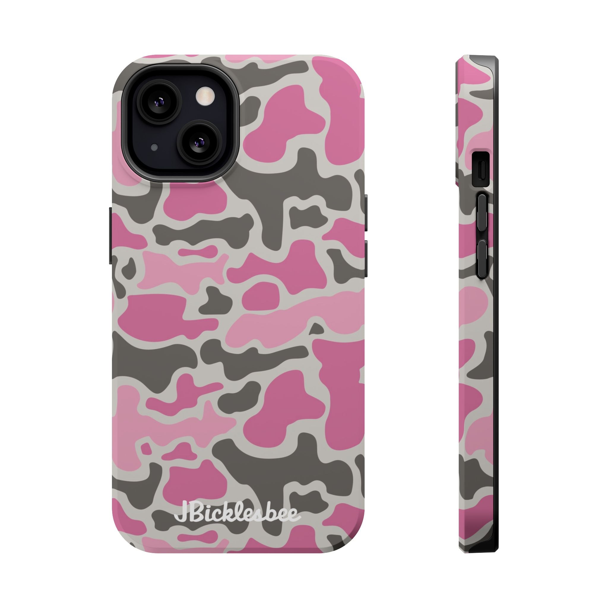 Pink Retro Duck Camo MagSafe iPhone Case