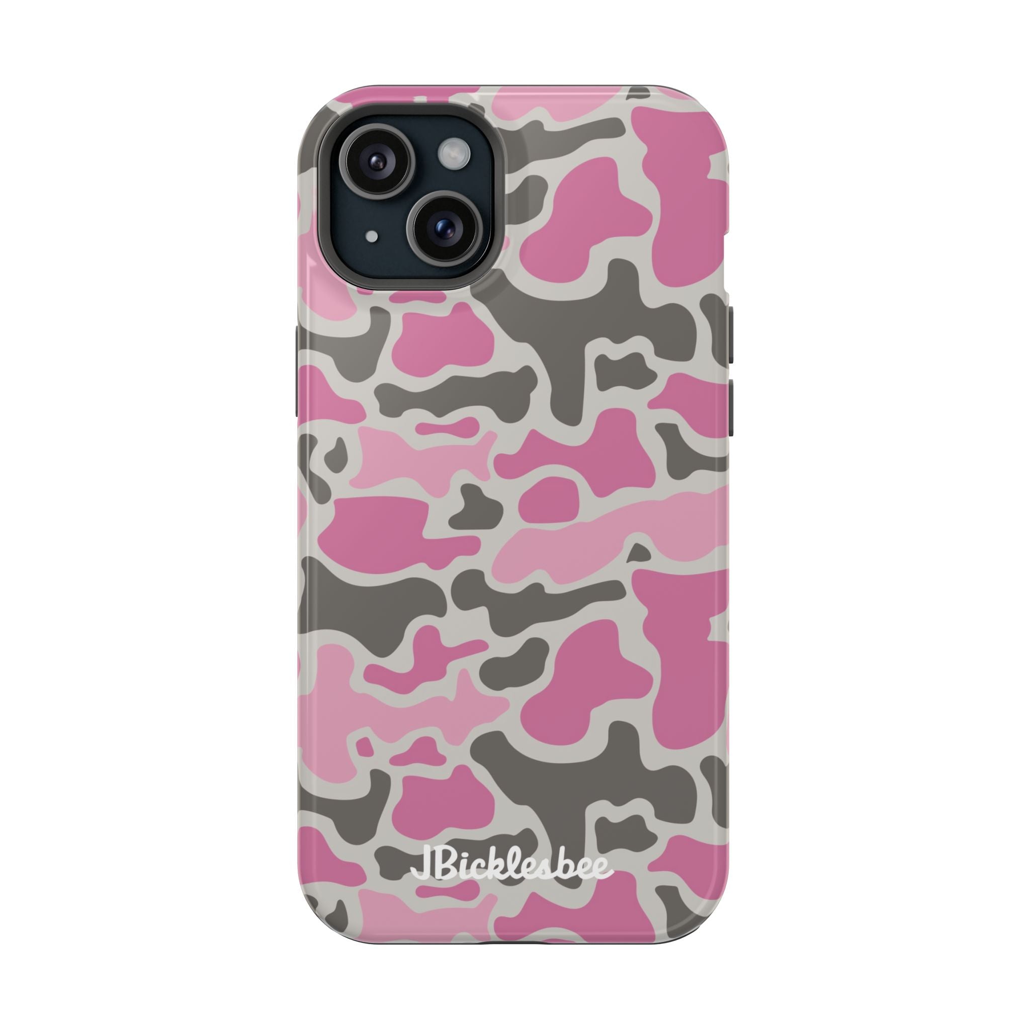 Pink Retro Duck Camo MagSafe iPhone Case