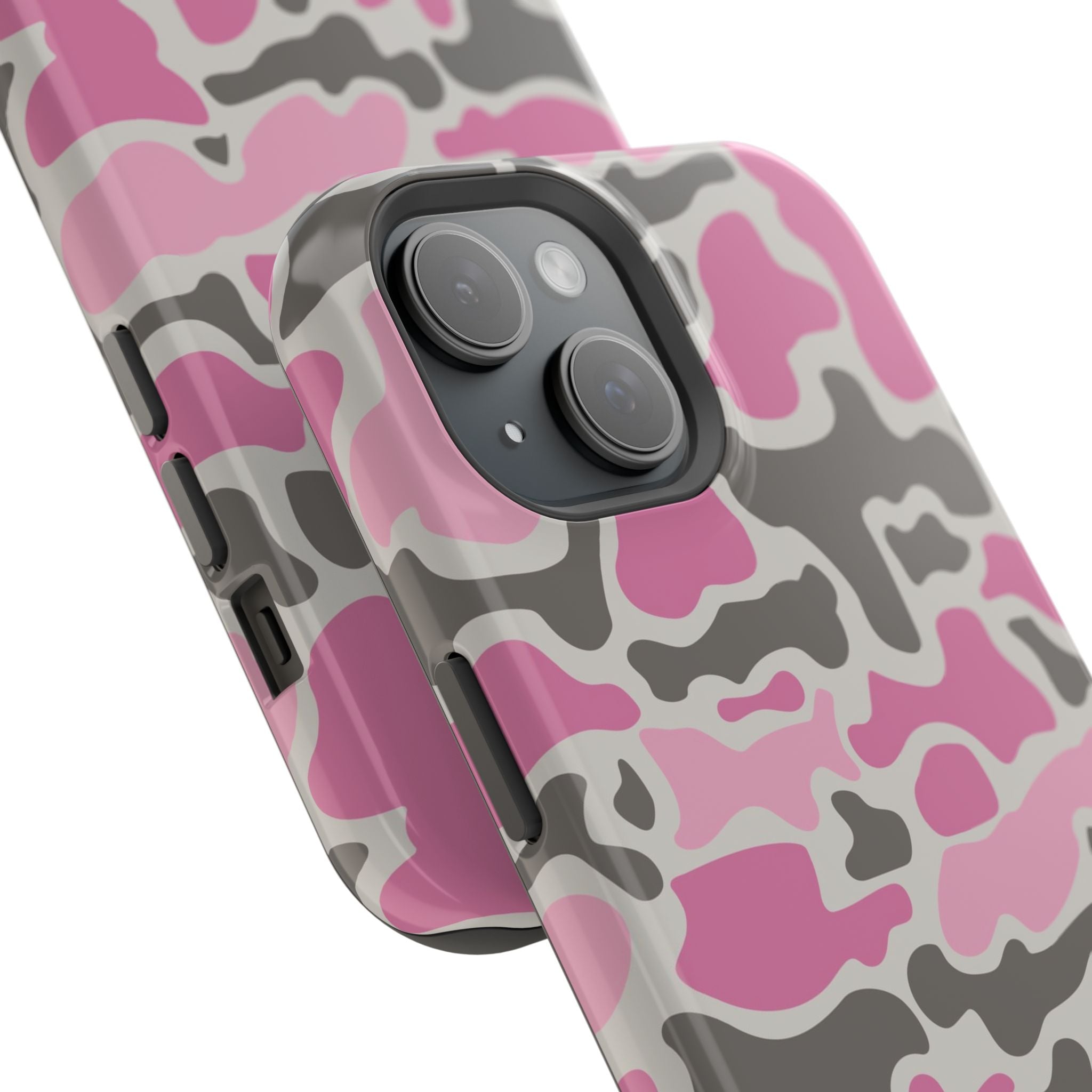 Pink Retro Duck Camo MagSafe iPhone Case