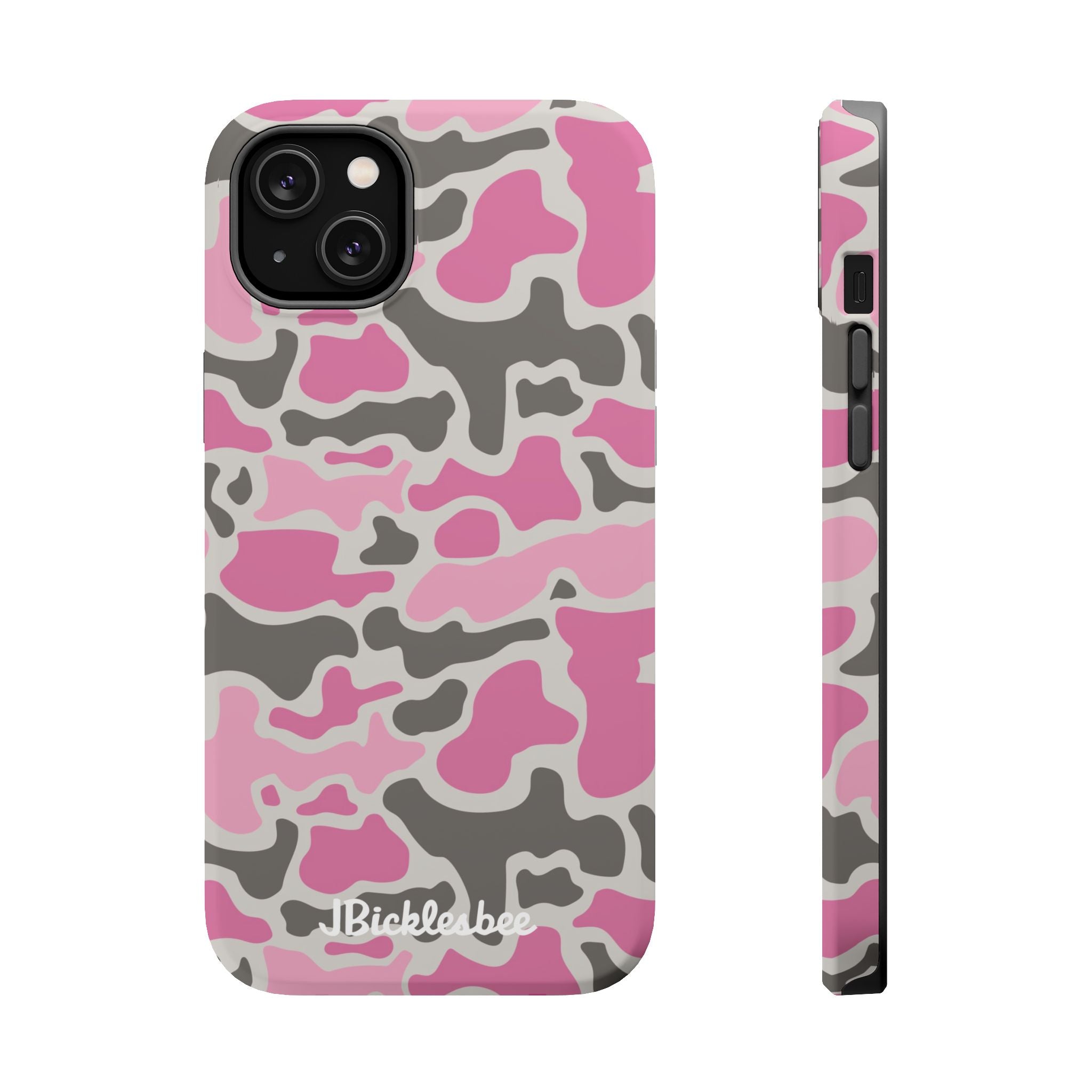 Pink Retro Duck Camo MagSafe iPhone Case