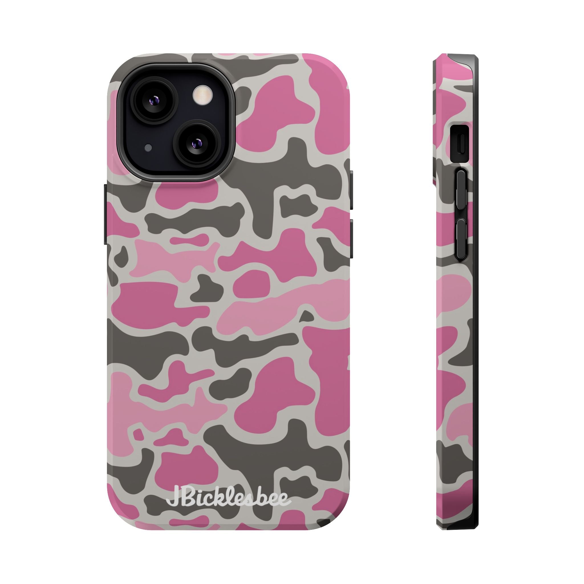 Pink Retro Duck Camo MagSafe iPhone Case