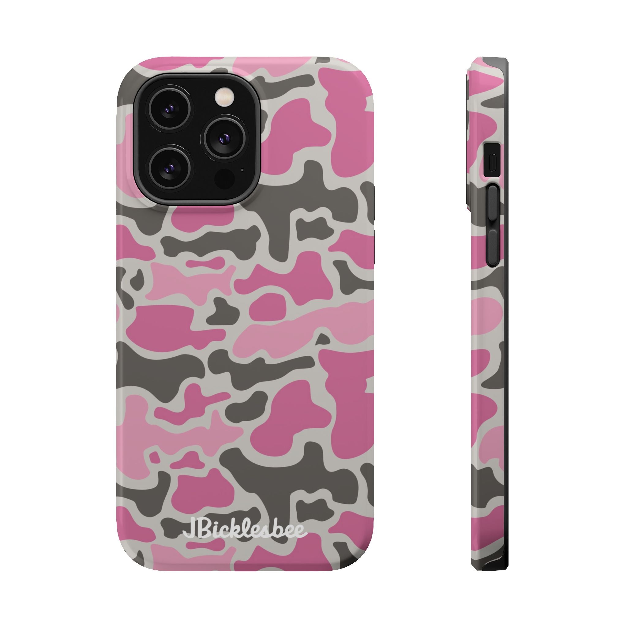Pink Retro Duck Camo MagSafe iPhone Case