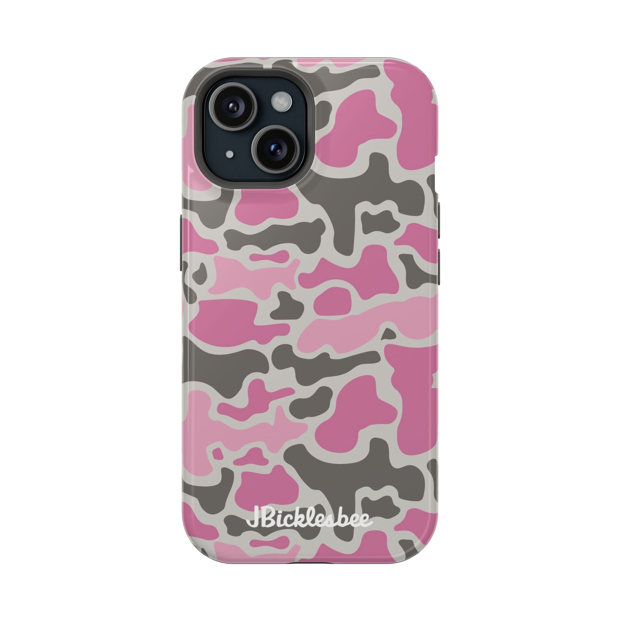 Pink Retro Duck Camo MagSafe iPhone Case