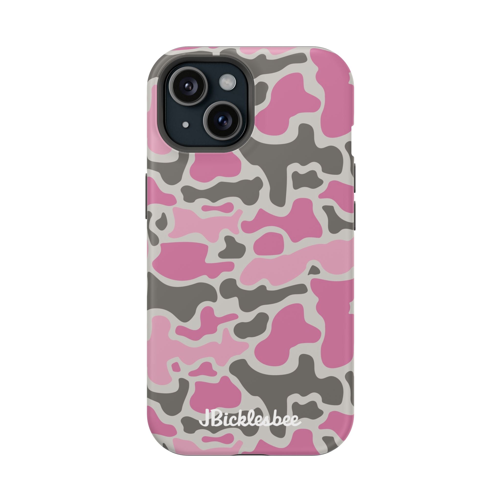 Pink Retro Duck Camo MagSafe iPhone Case