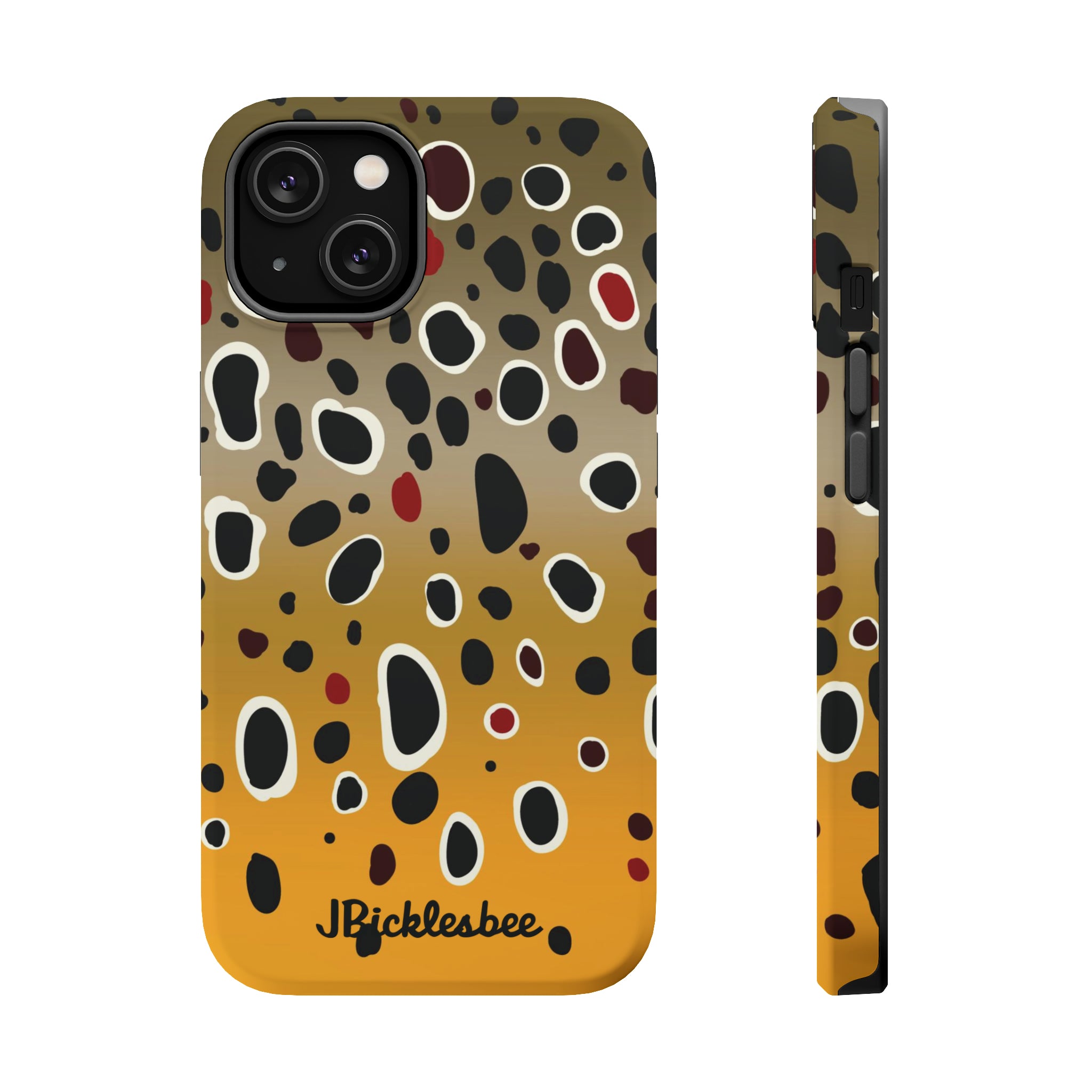 Brown Trout Pattern MagSafe iPhone Case