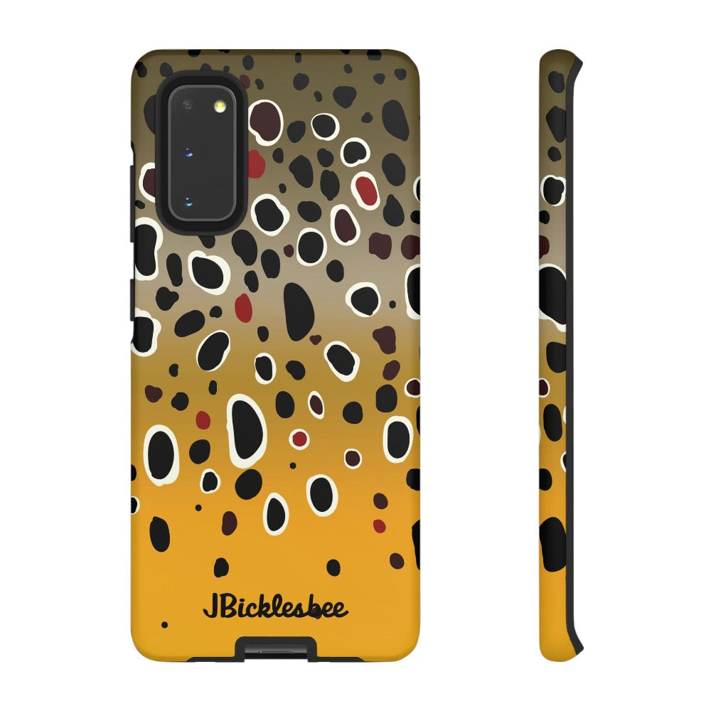 Samsung Galaxy brown trout pattern phone case