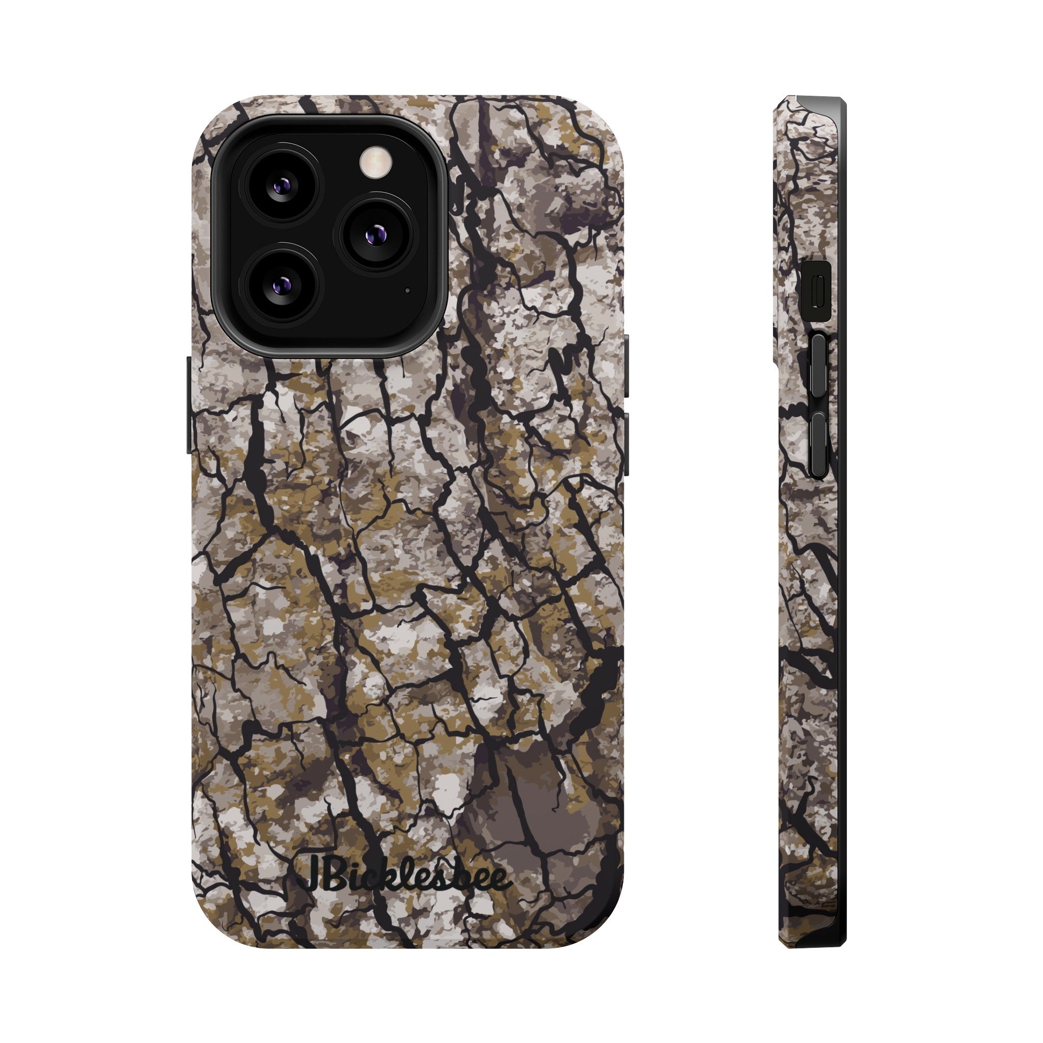 Alpha Tree Bark Camo MagSafe Tough iPhone Case