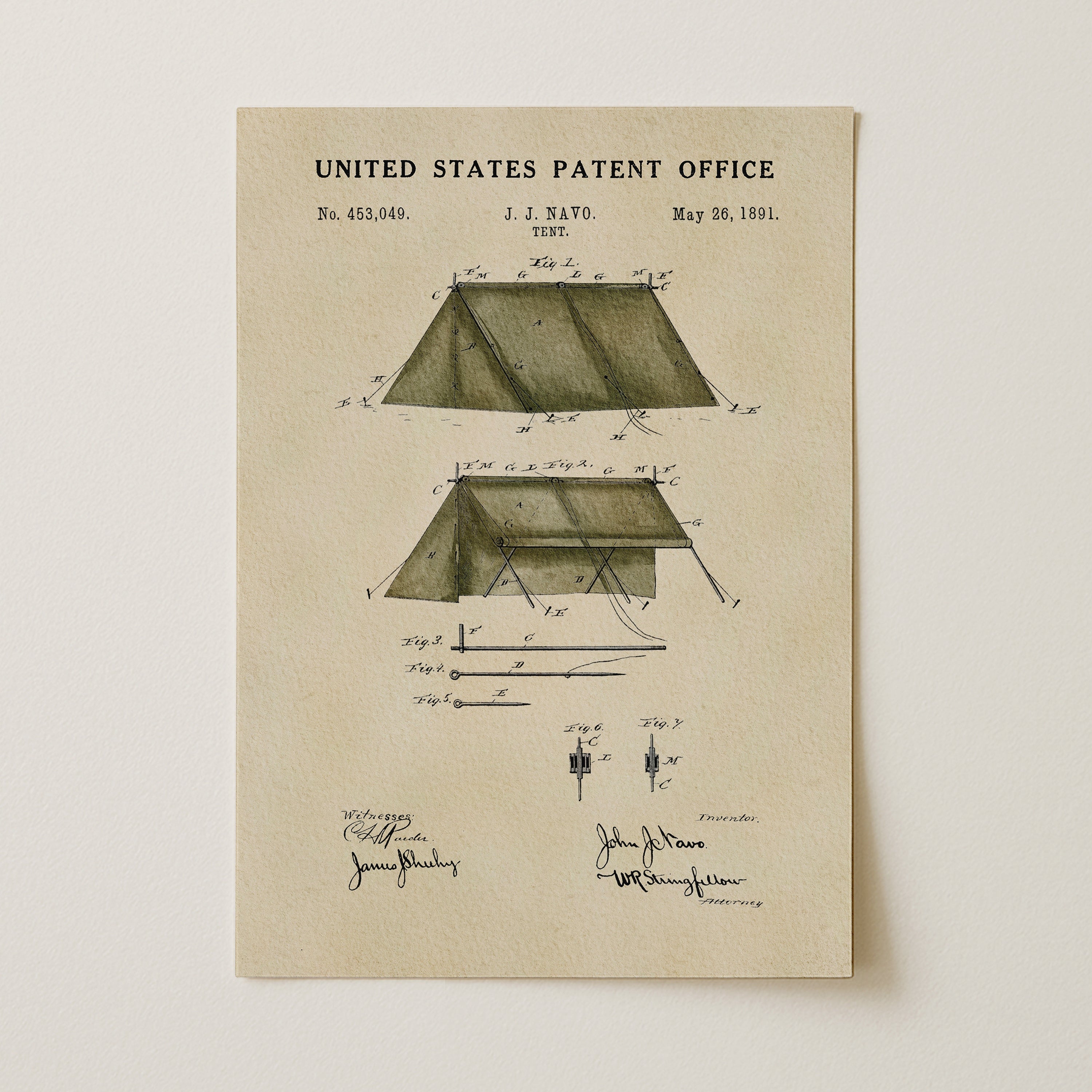 1891-tent-patent-print-unframed