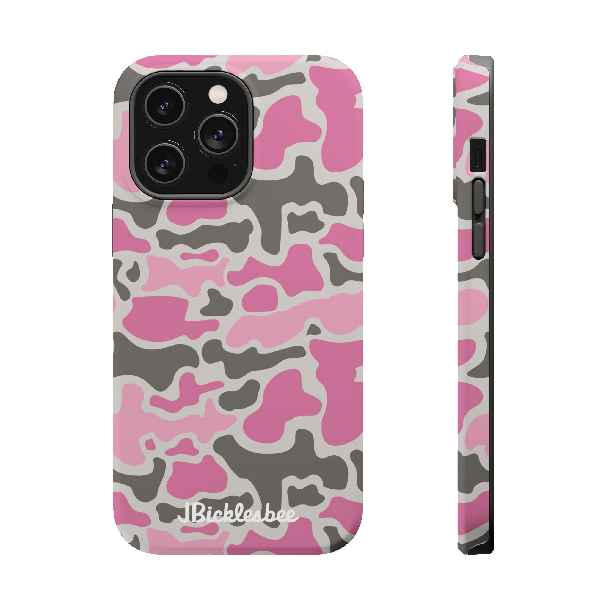 Pink Retro Duck Camo MagSafe iPhone Case