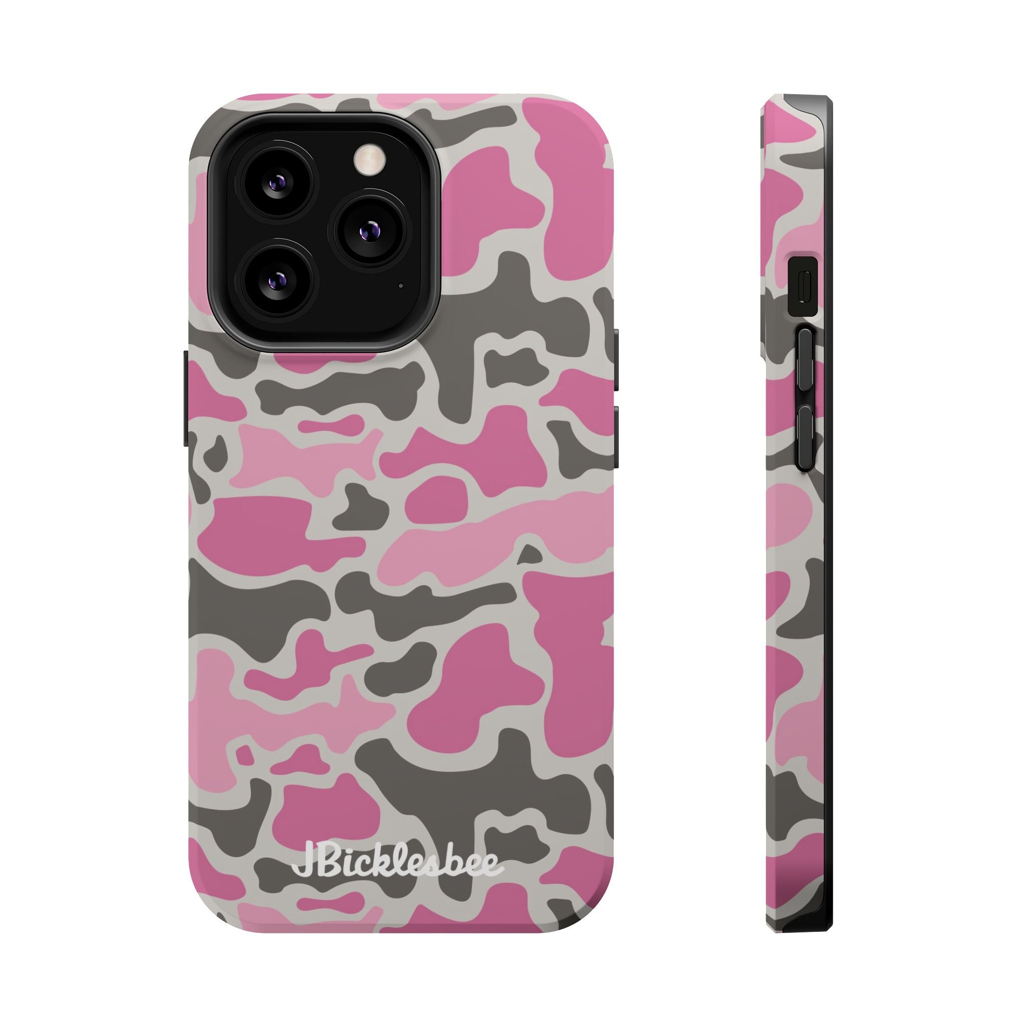 Pink Retro Duck Camo MagSafe iPhone Case