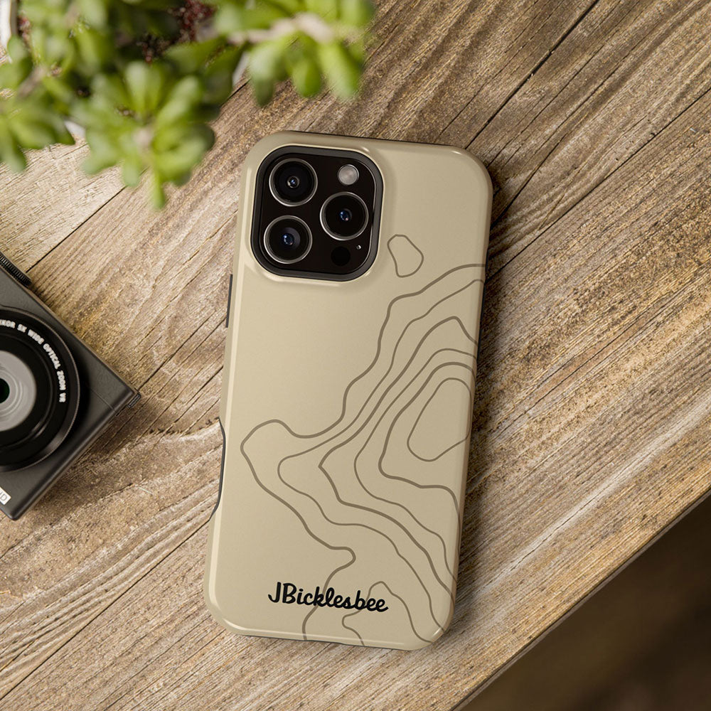 Overland Tan Topographical MagSafe iPhone Case