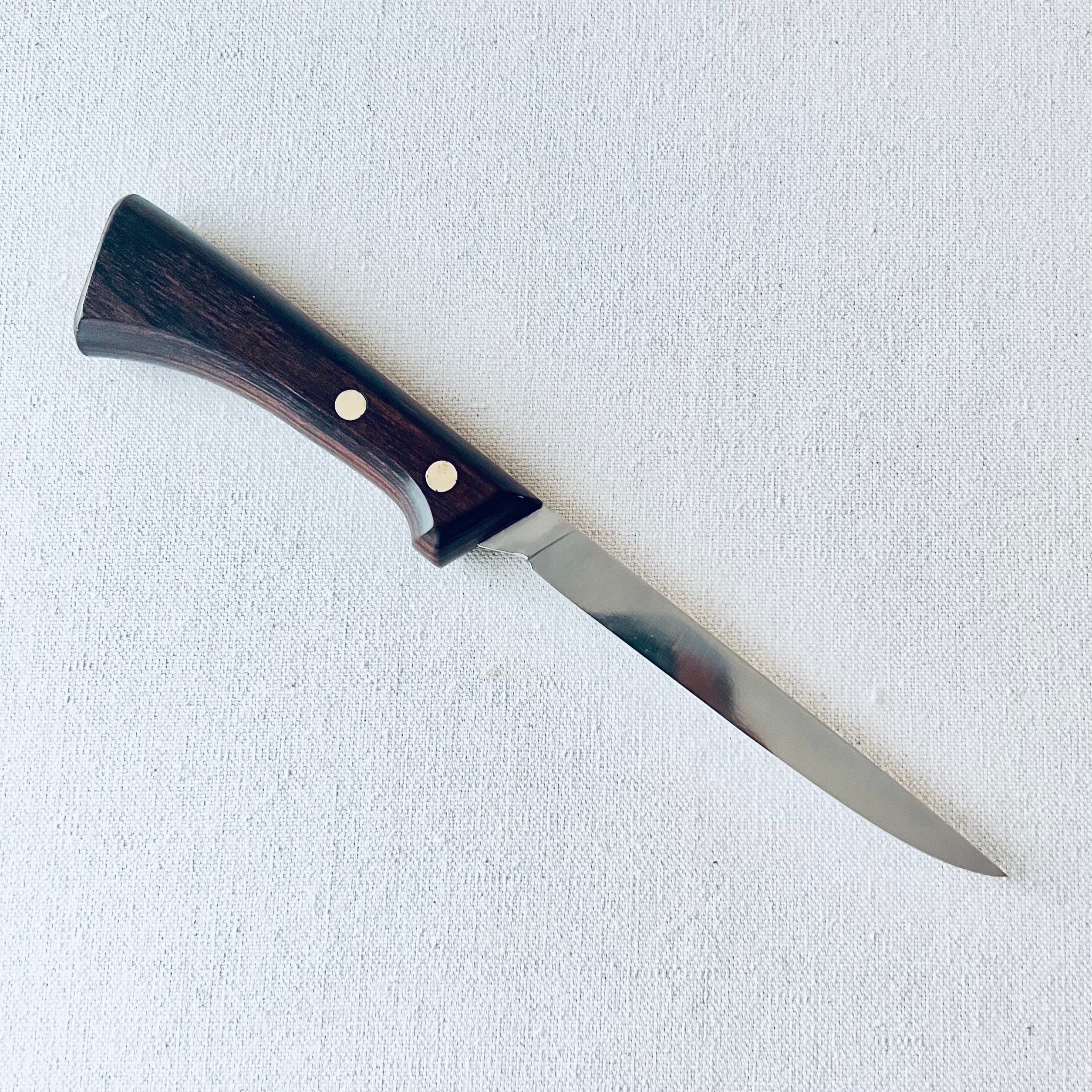 Vintage Western Brand S-W766 USA Made Filet Knife with Leather