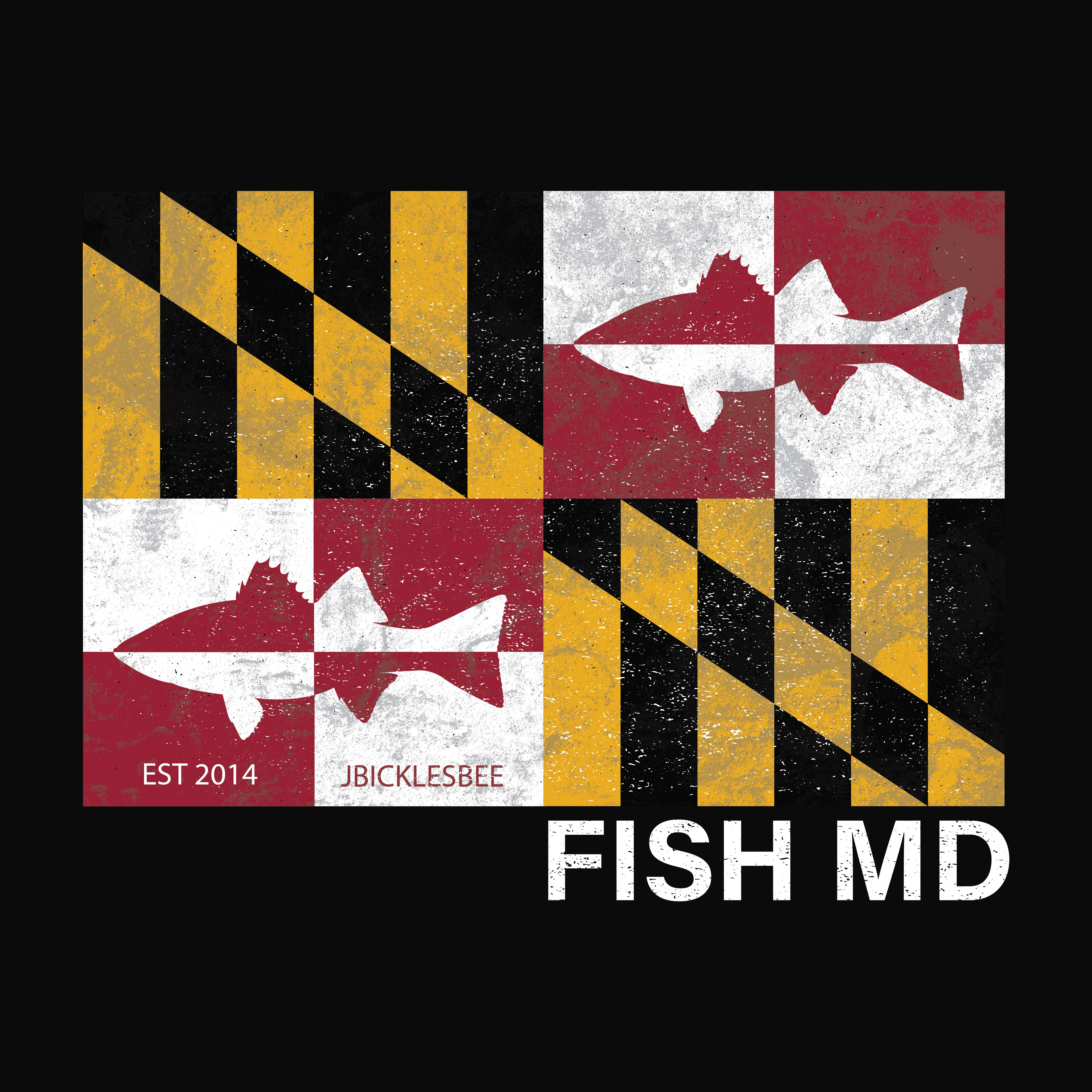 Maryland Flag "Striper" Rockfish Design
