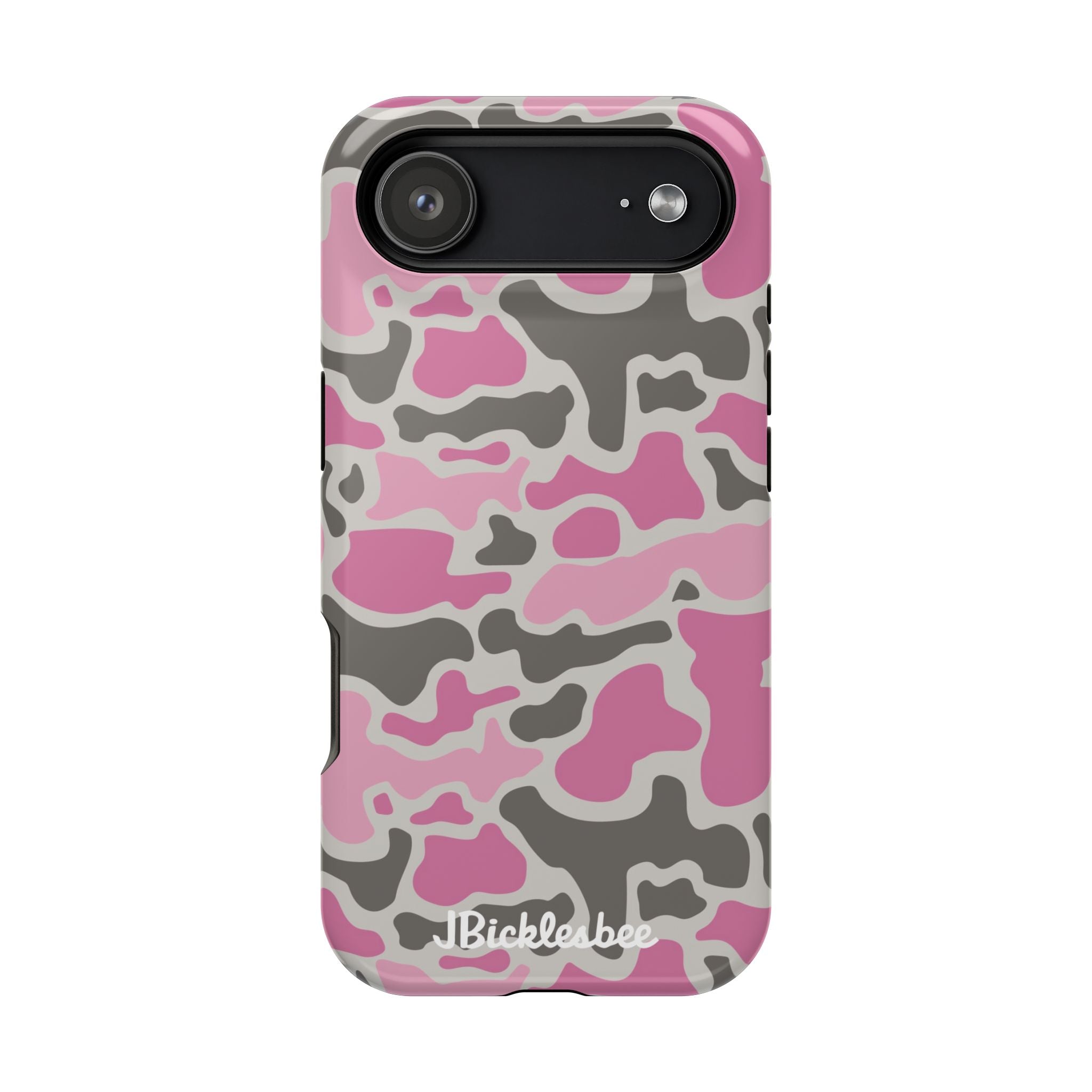 Pink Retro Duck Camo MagSafe iPhone Case