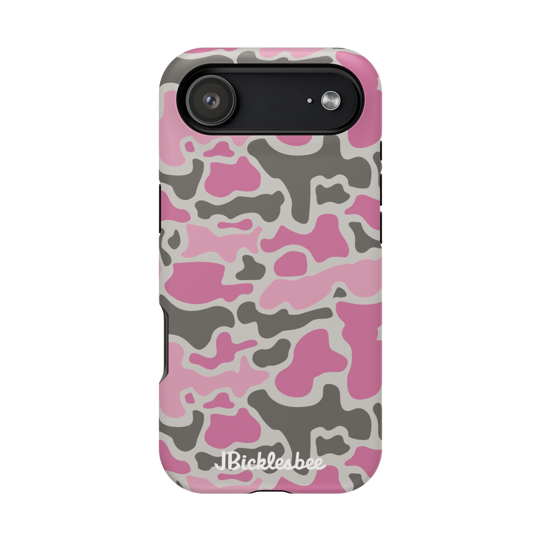 Pink Retro Duck Camo MagSafe iPhone Case