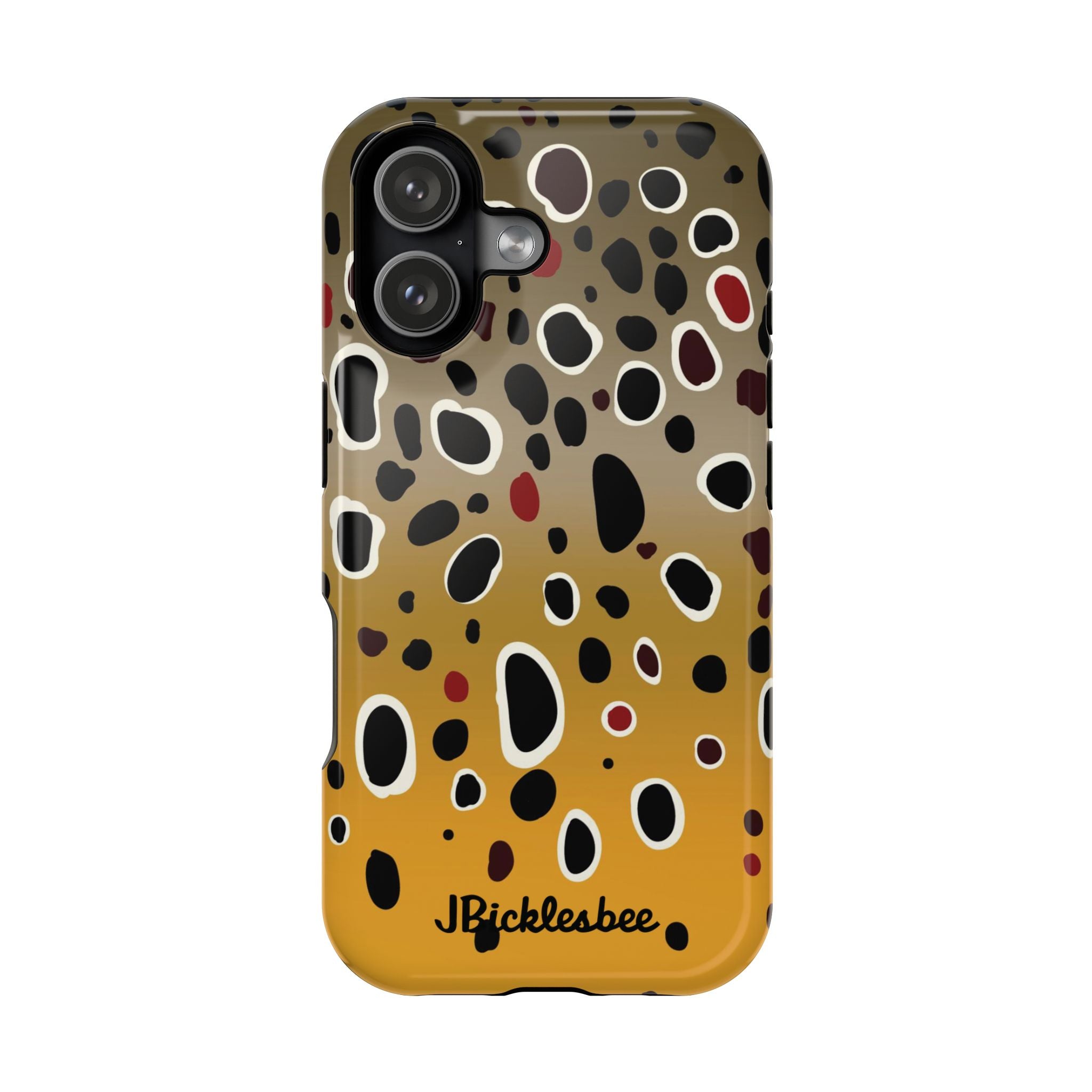 Brown Trout Pattern MagSafe iPhone Case