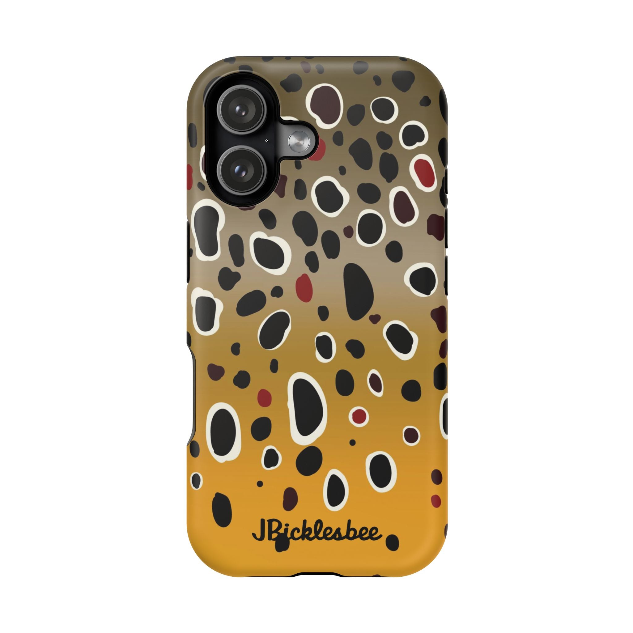 Brown Trout Pattern MagSafe iPhone Case