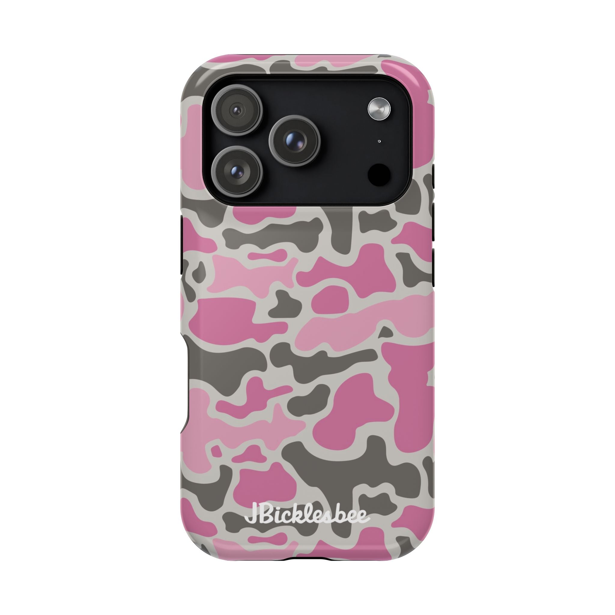 Pink Retro Duck Camo MagSafe iPhone Case
