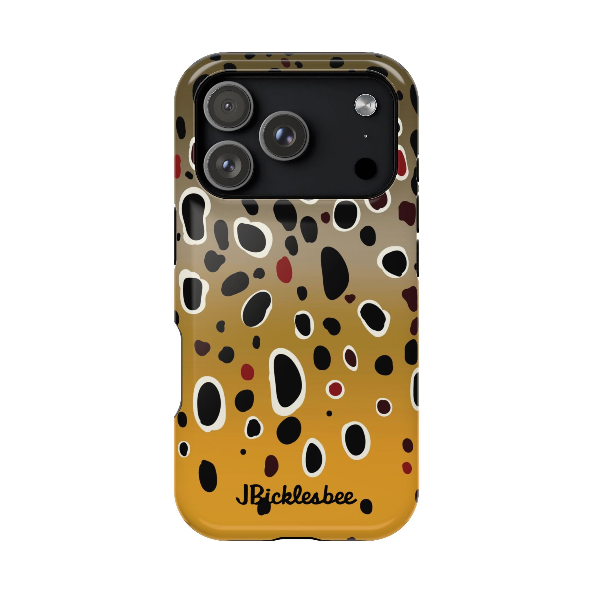 Brown Trout Pattern MagSafe iPhone Case