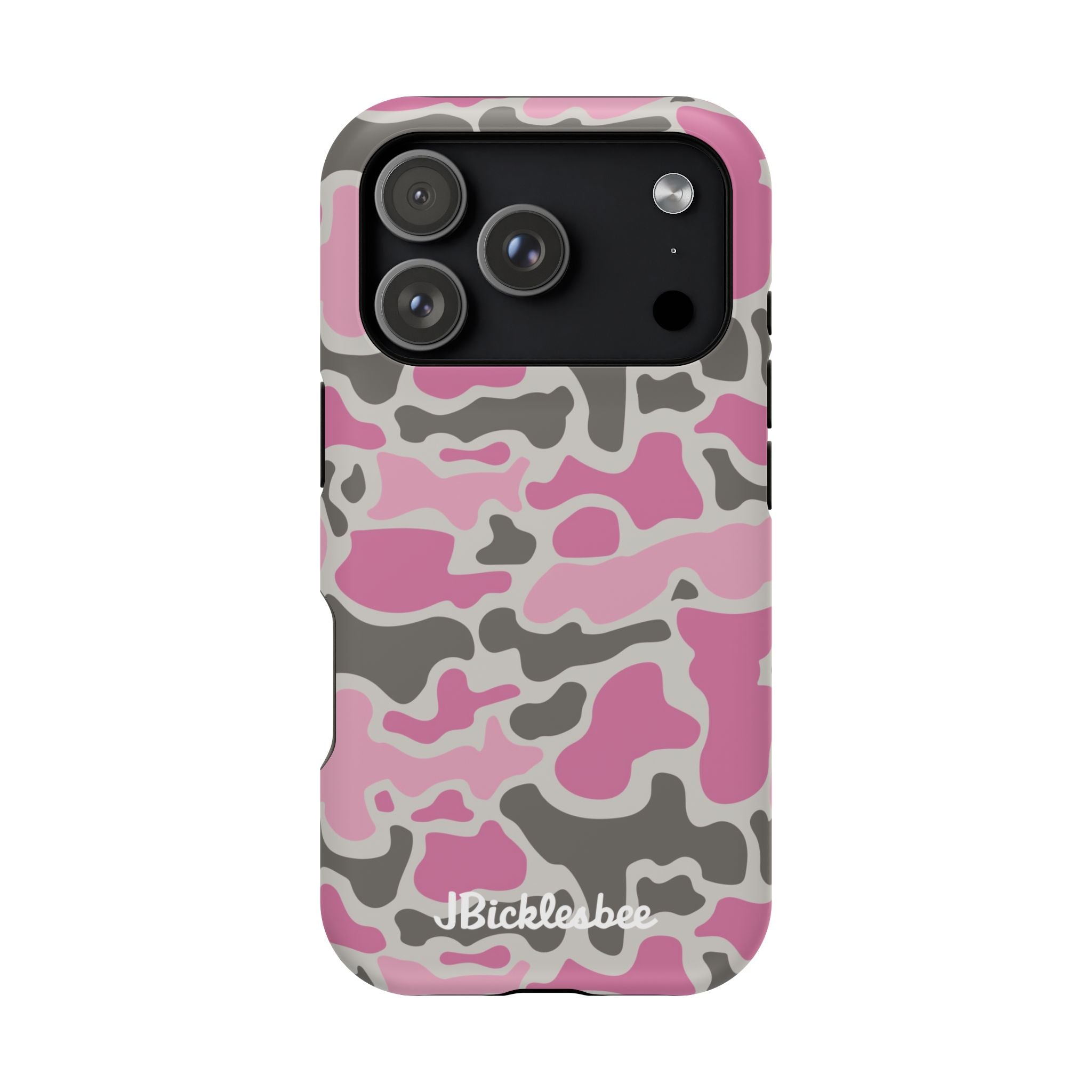 Pink Retro Duck Camo MagSafe iPhone Case
