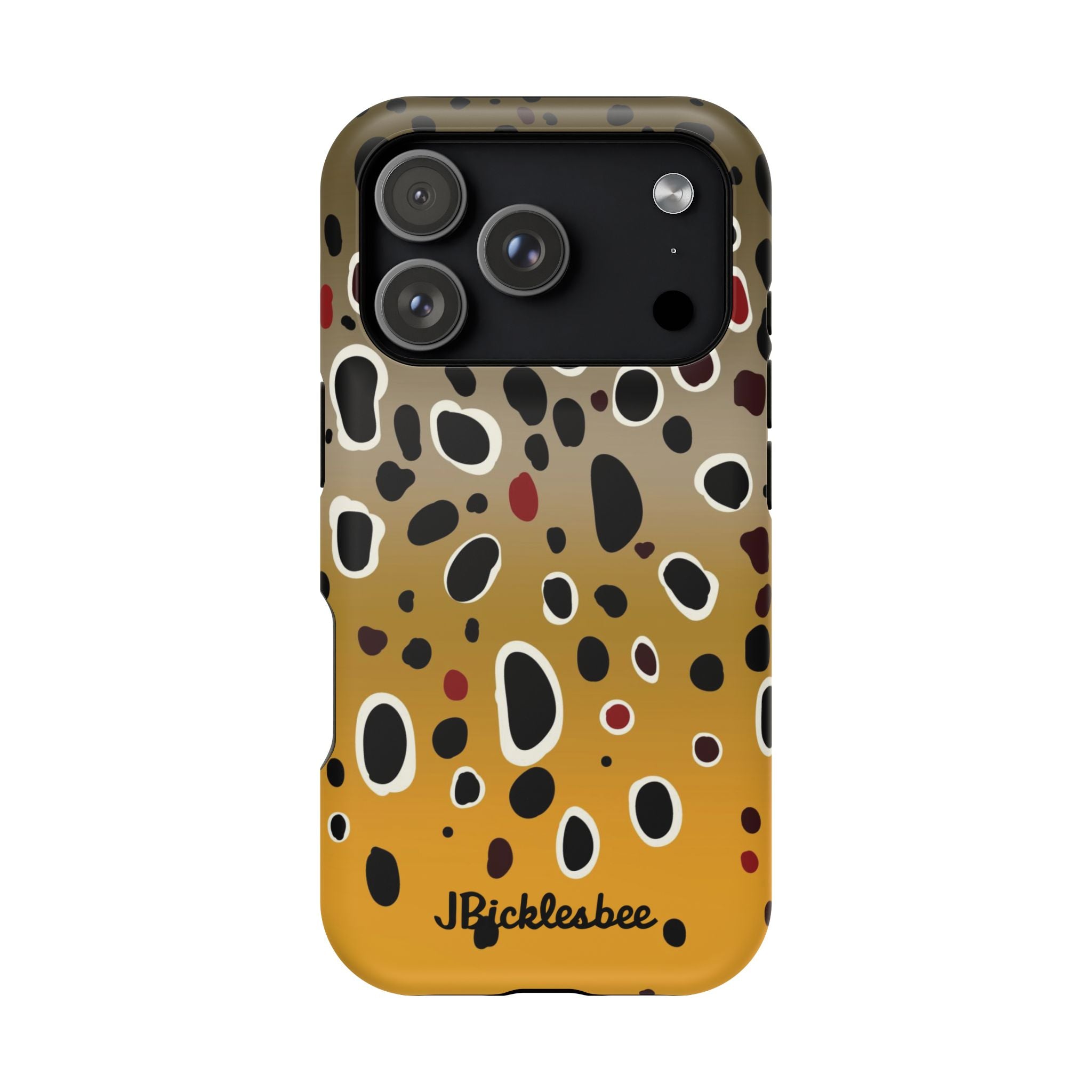 Brown Trout Pattern MagSafe iPhone Case