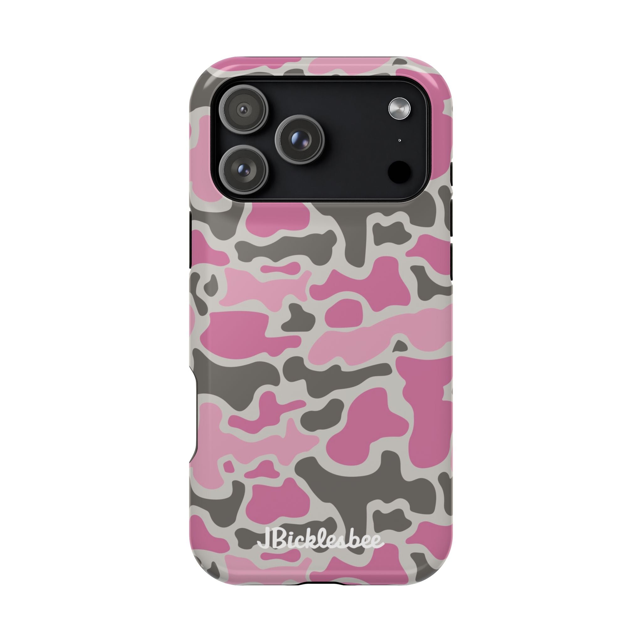 Pink Retro Duck Camo MagSafe iPhone Case
