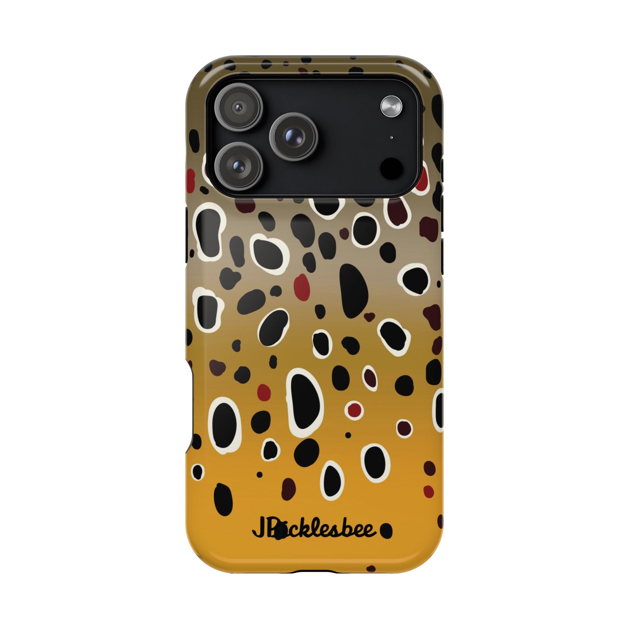 Brown Trout Pattern MagSafe iPhone Case