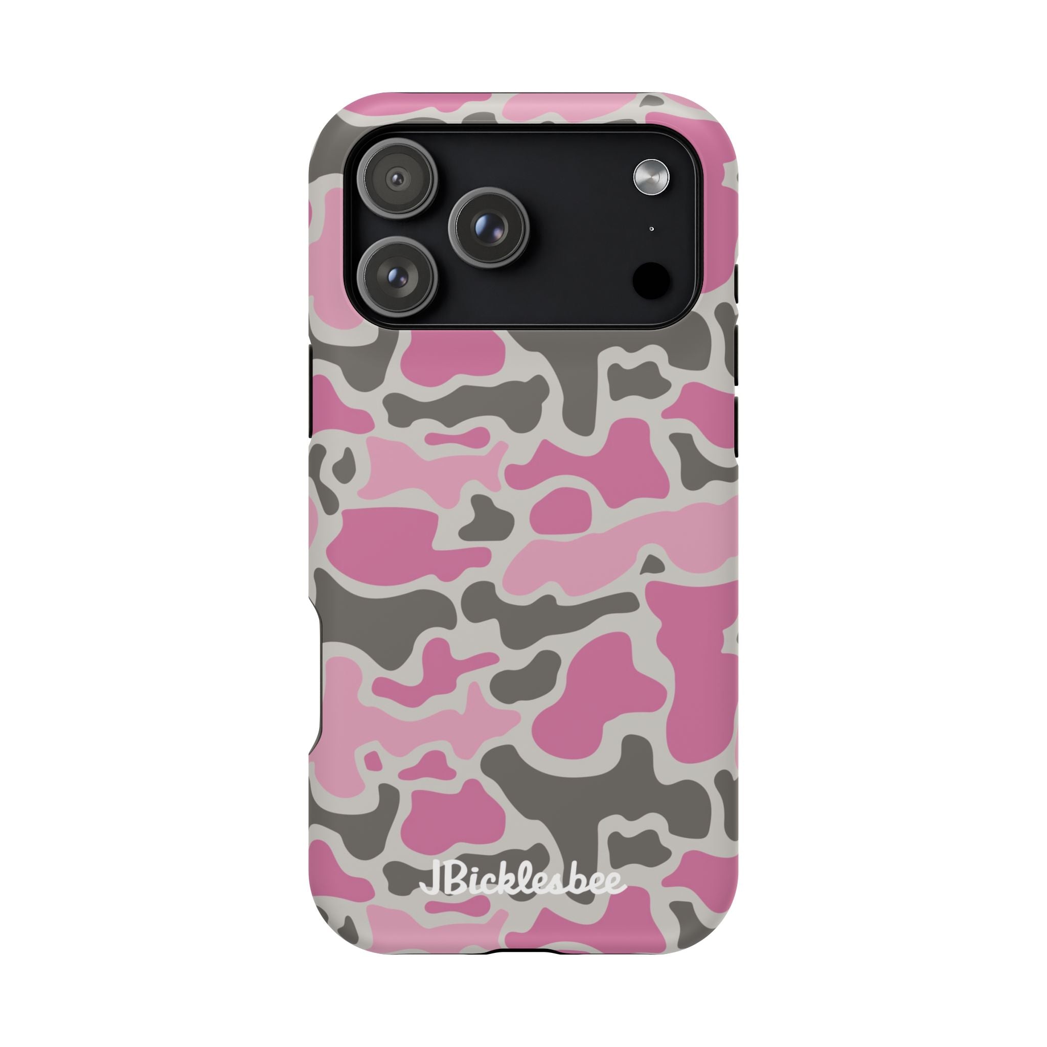 Pink Retro Duck Camo MagSafe iPhone Case