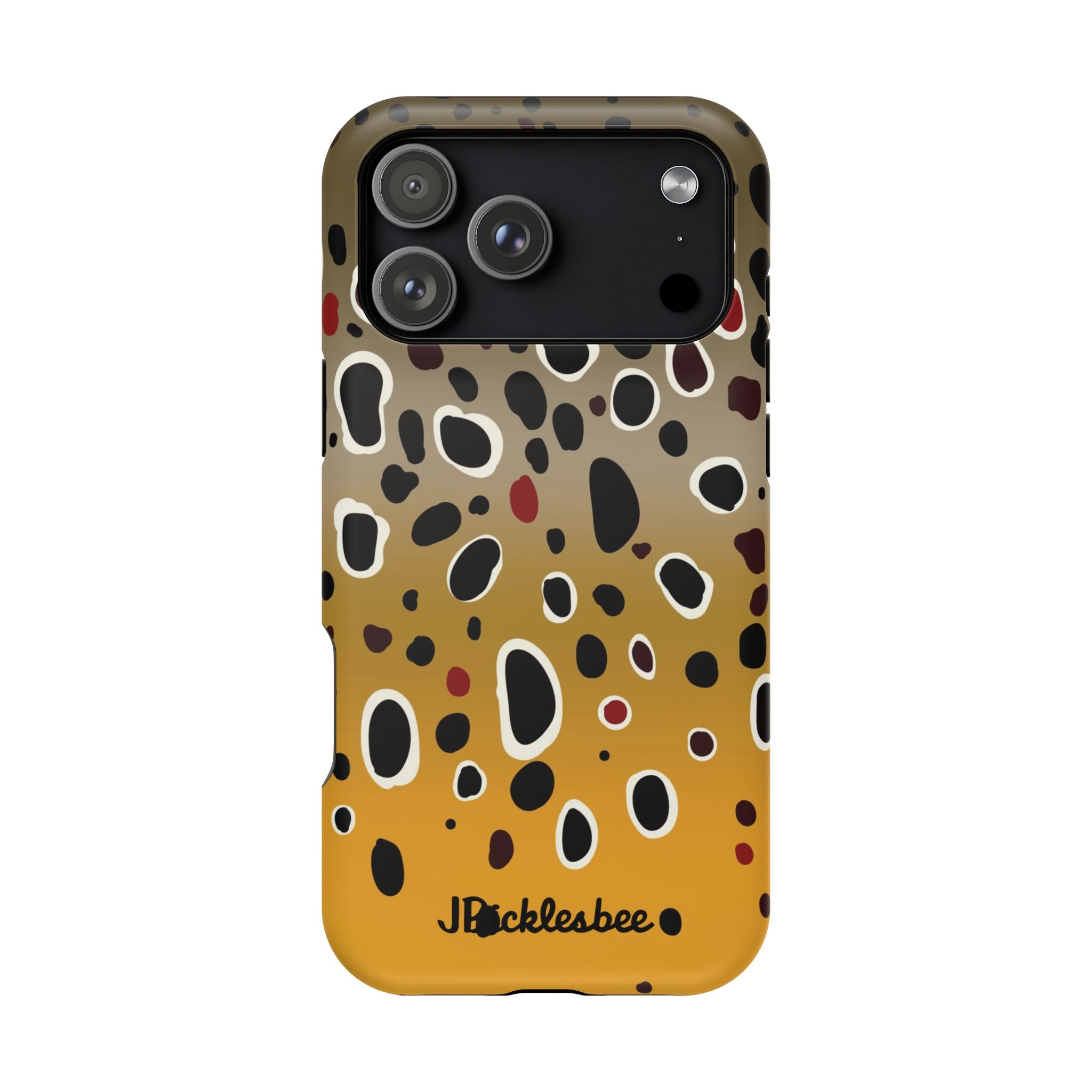 Brown Trout Pattern MagSafe iPhone Case