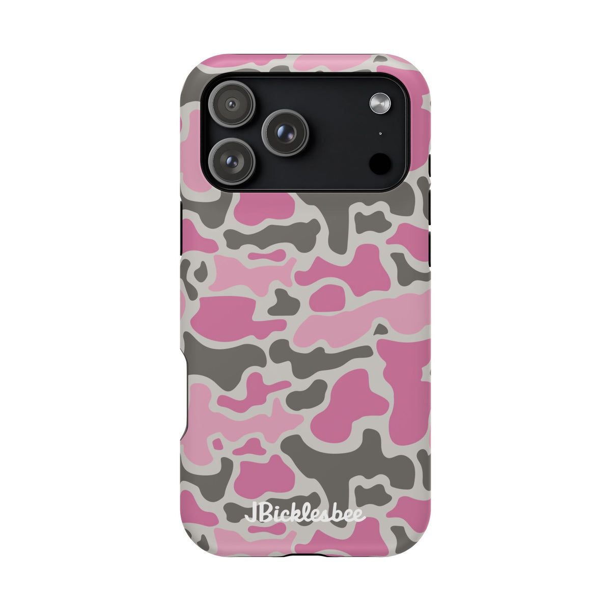 Pink Retro Duck Camo MagSafe iPhone Case
