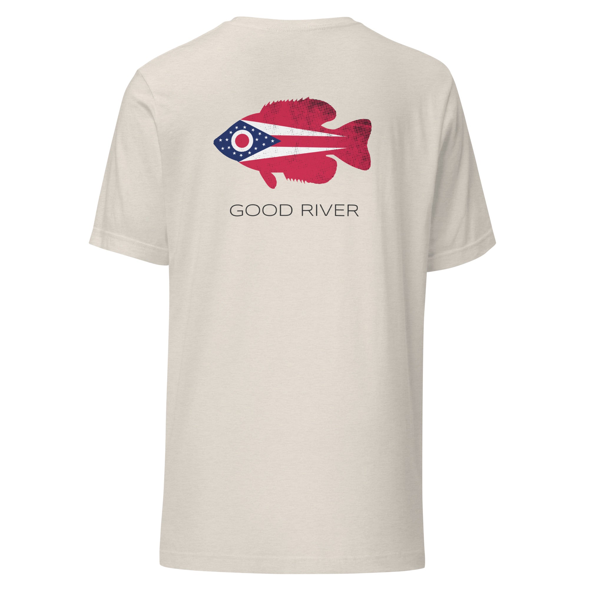 GOOD RIVER Fish Ohio Rock Bass T-shirt Heather Dust