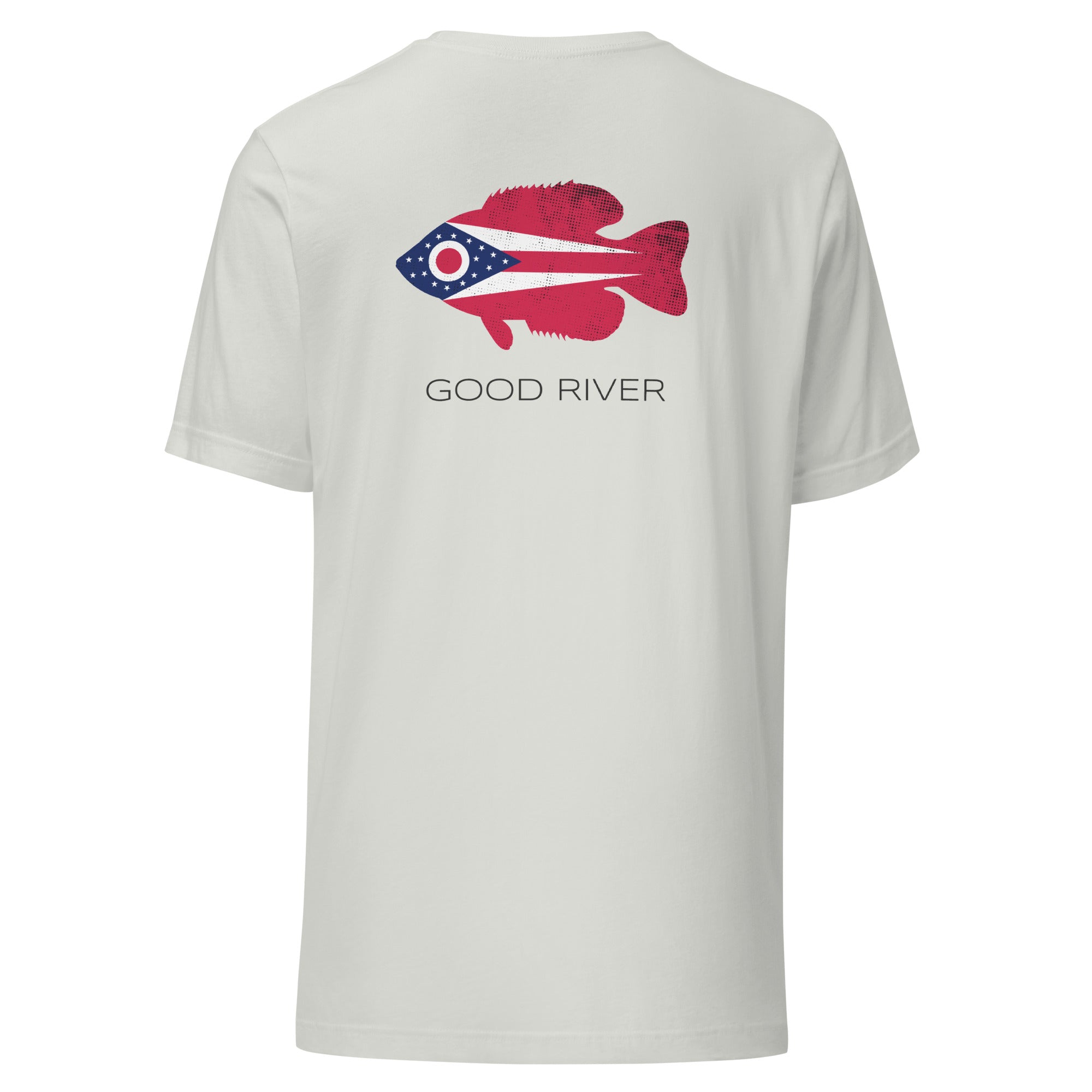 GOOD RIVER Fish Ohio Rock Bass T-shirt Silver
