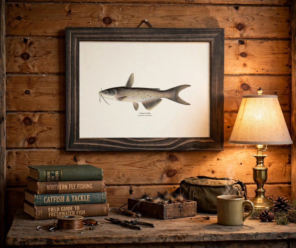 Channel Catfish Vintage Naturalist Print